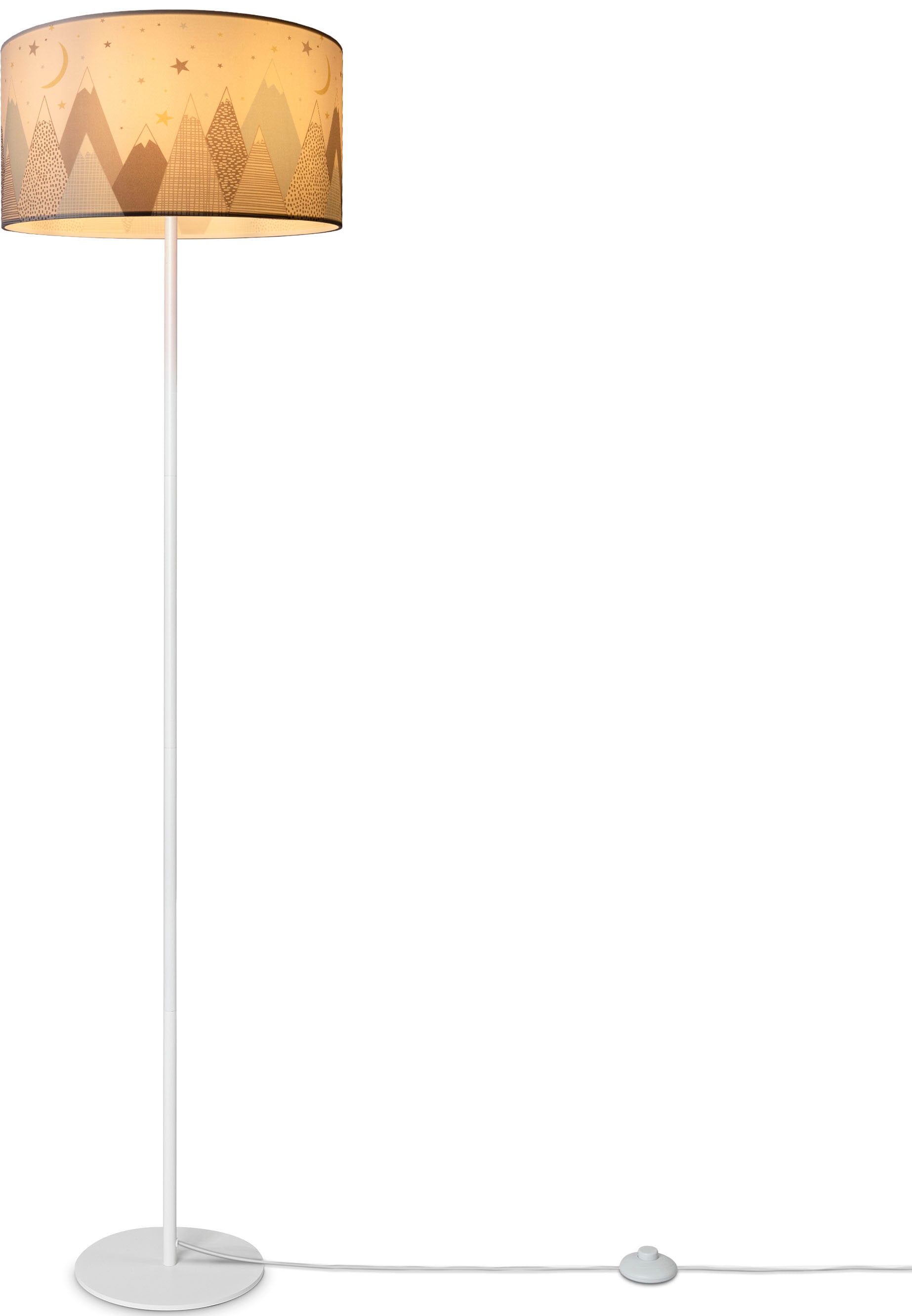 Paco Home Stehlampe mit Babyzimmer Stoff »Luca Wolken Cosmo«, kaufen Berge Stehlampe Lampenschirm XXL | online Garantie Lampe Kinder 3 Jahren