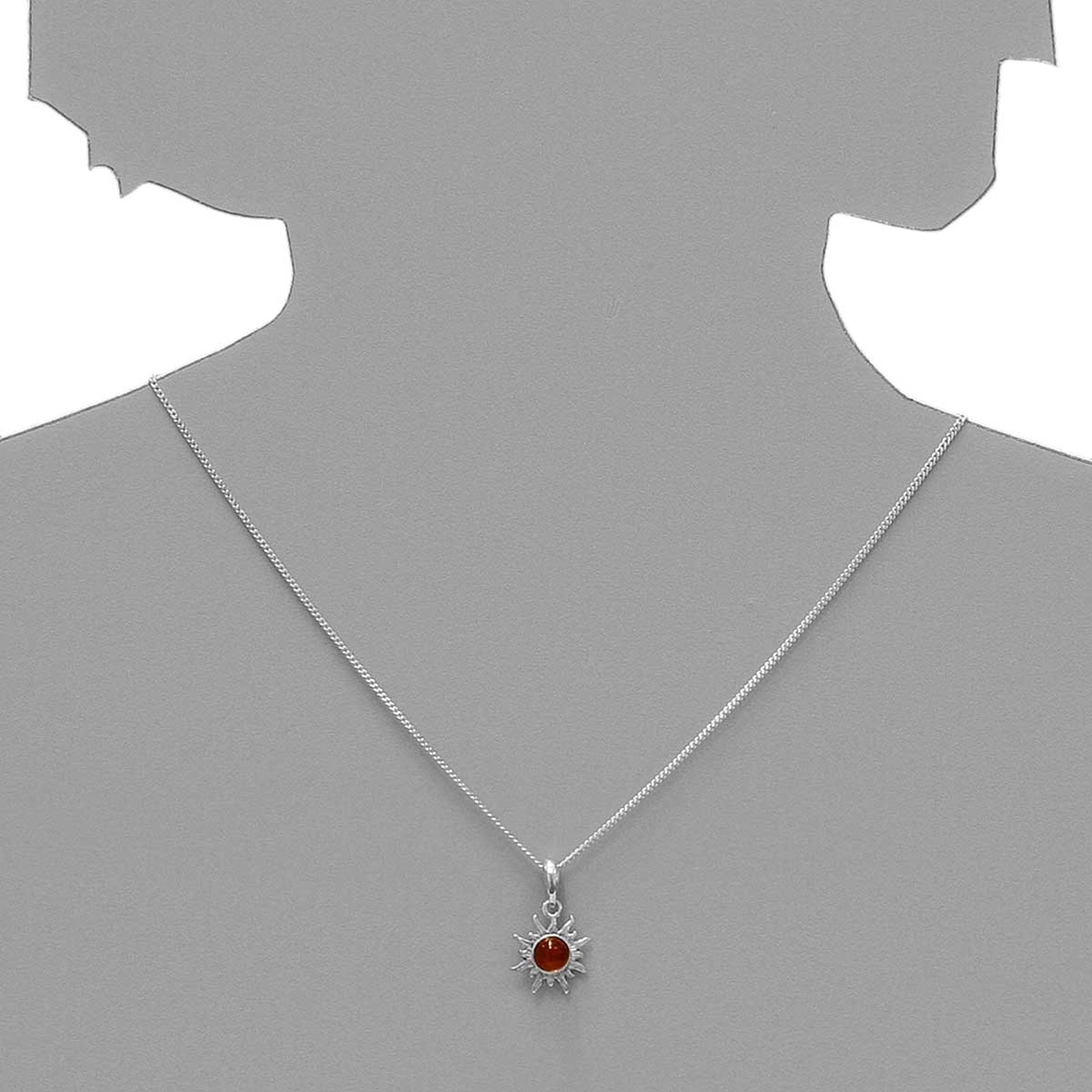 OSTSEE-SCHMUCK Kettenanhänger »- Sonne 14 mm - Silber 925/000 - Bernstein«