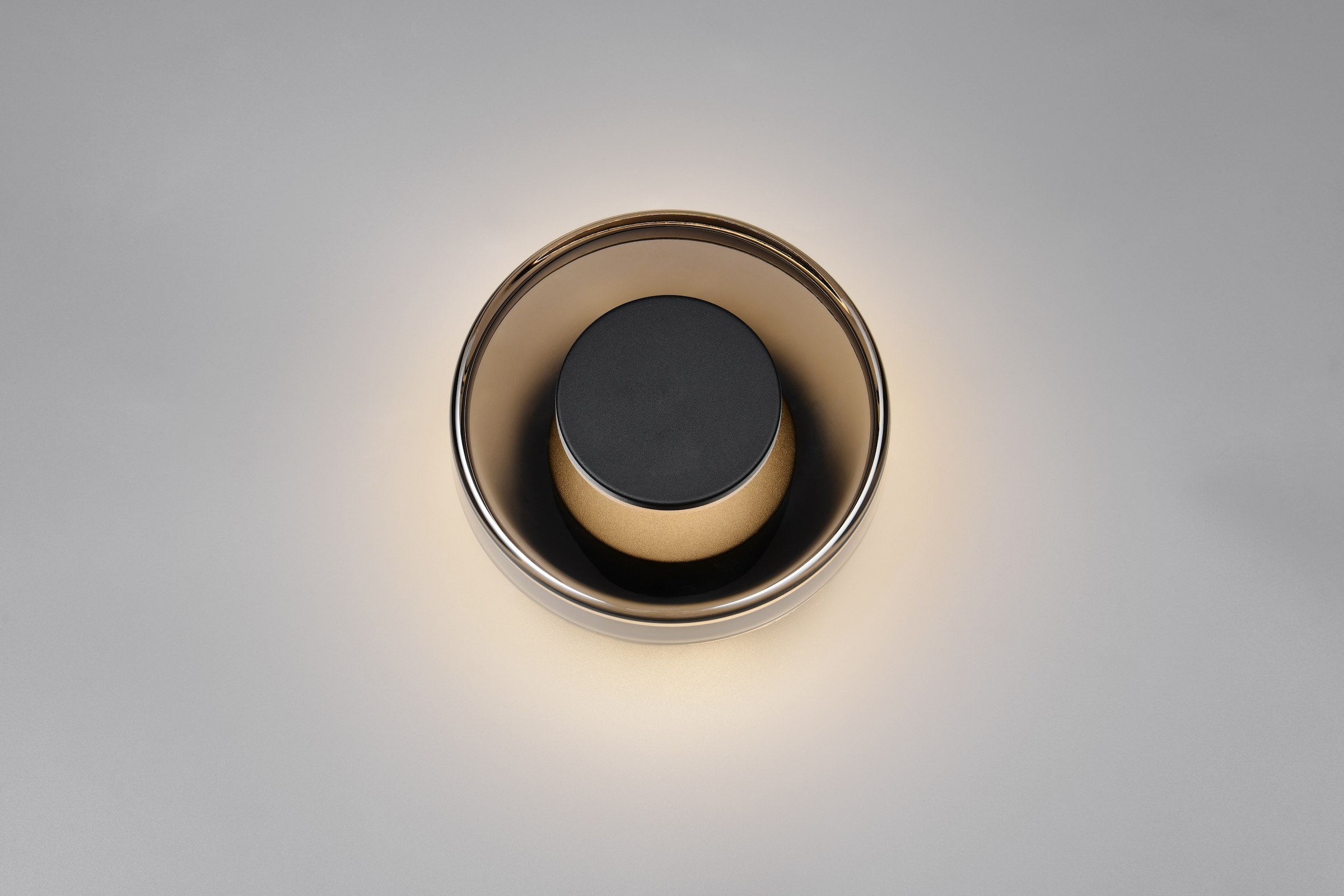 TRIO Leuchten LED Wandleuchte »CELESTE, LED Wandlampe aus Metall Glas und Holz Ø 22cm, 10W 1100 Lumen« LED-Board 1 Stk. Warmweiß 3-Stufen dimmbar über Wandschalter, elegante moderne Wandlampe Flur