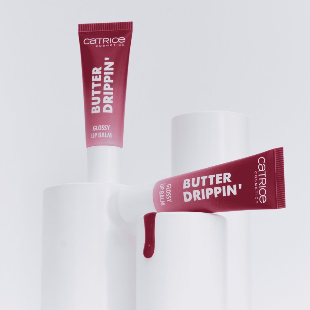 Catrice Lippenbalsam »Butter Drippin' Glossy Lip Balm«, (Set, 3 tlg.), Dezenter Farbakzent, geschmeidig, hochglänzend, spendet Feuchtigkeit.