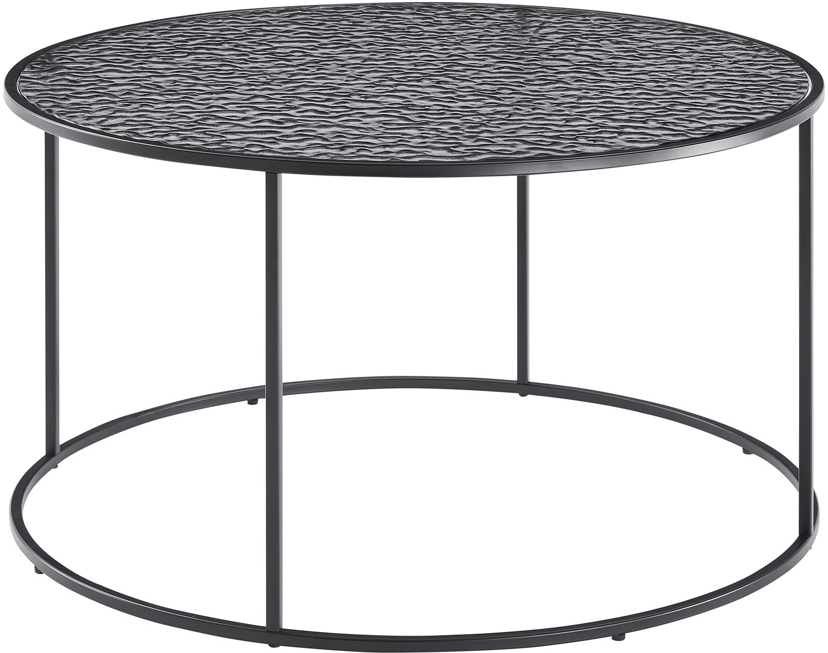 SalesFever Couchtisch, (1 St.), Glasplatte mit Strukturoptik