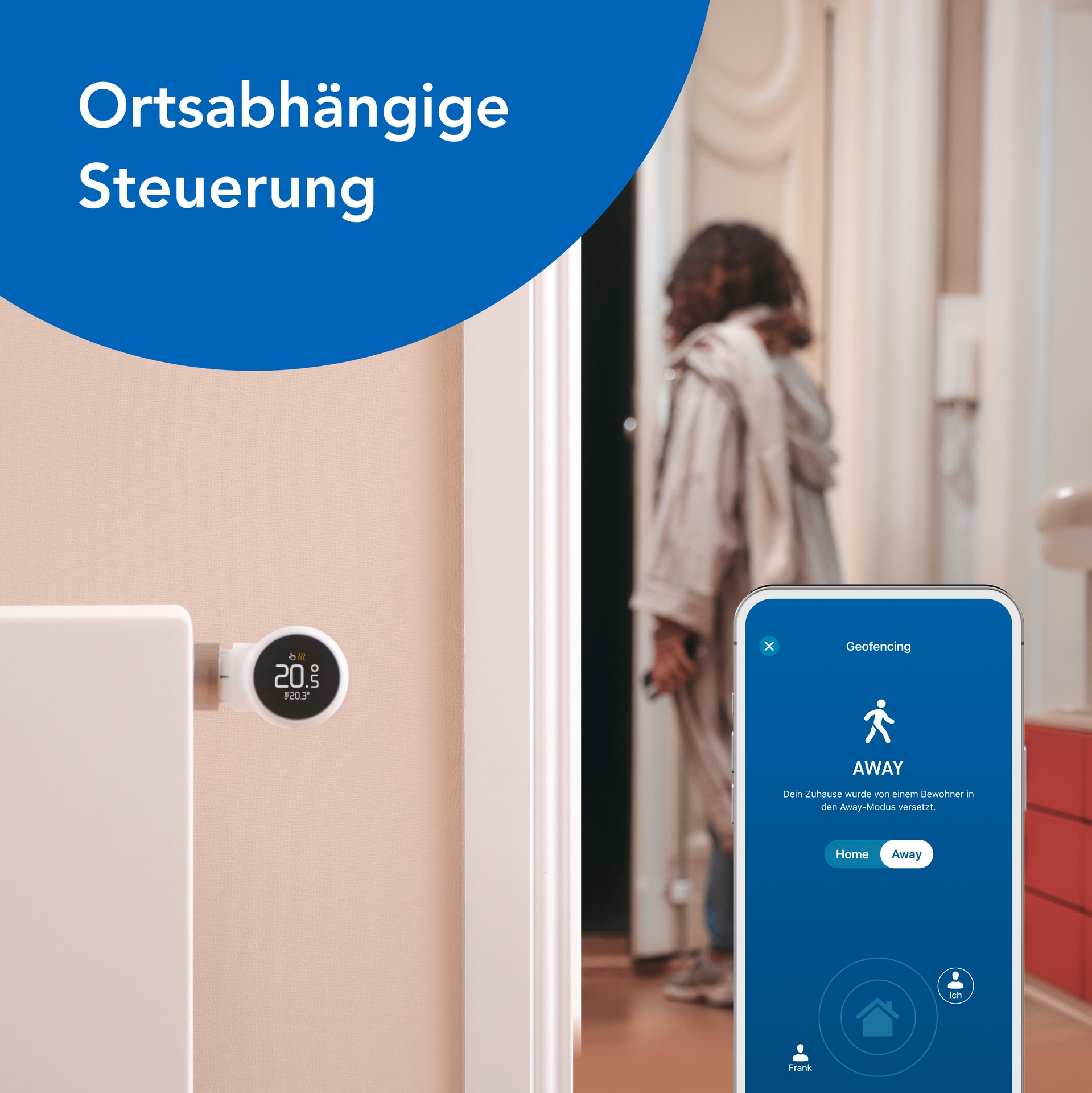 Tado Heizkörperthermostat »Bridge + 4x Heizkörperthermostat + Temp. Sensor (Line X)«