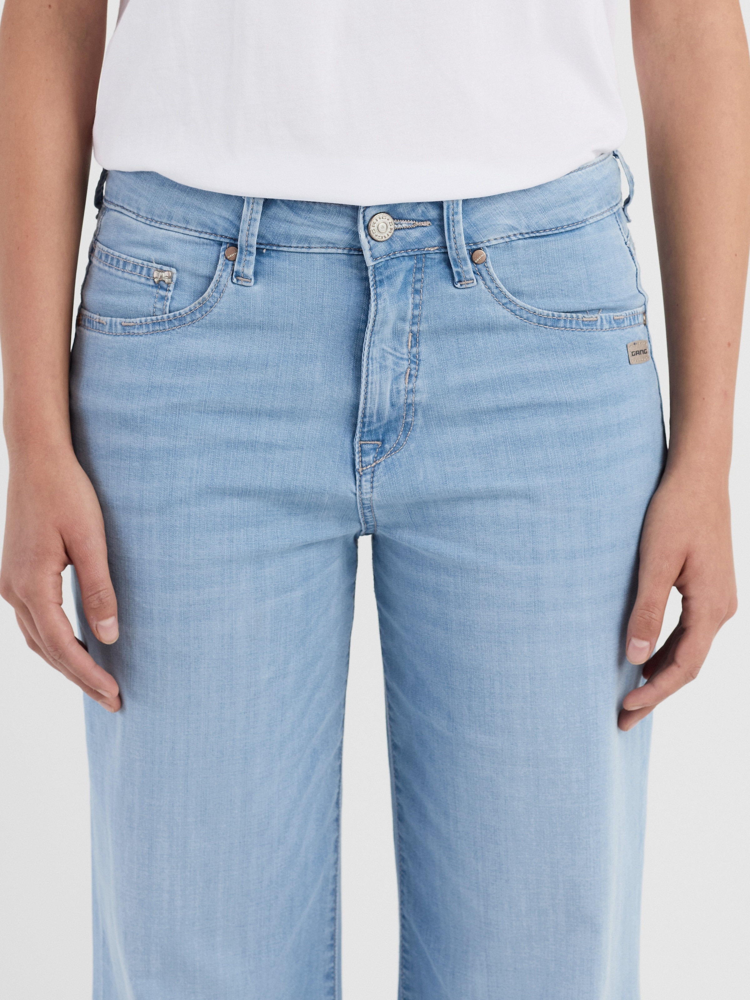 GANG Weite Jeans »94CARLOTTA« weiter Fit im bodenlangen Palazzo-Style