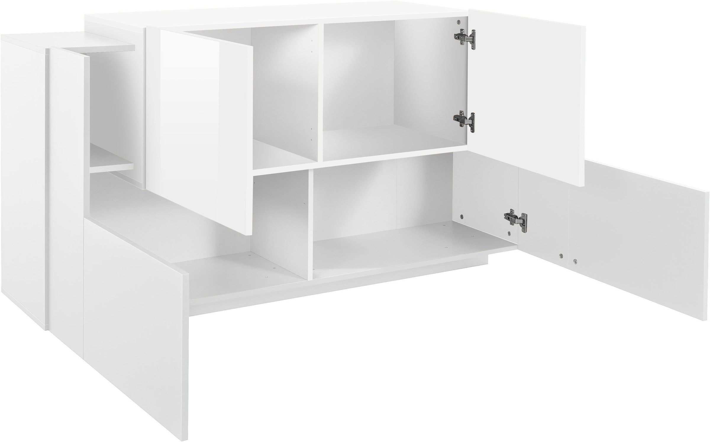 INOSIGN Sideboard »Coro, Kommode, Schrank, Kredenz, grifflos mit Einlegeböden«, 4 Türen, Doppeltiefe, B/T/H 160x86x45cm