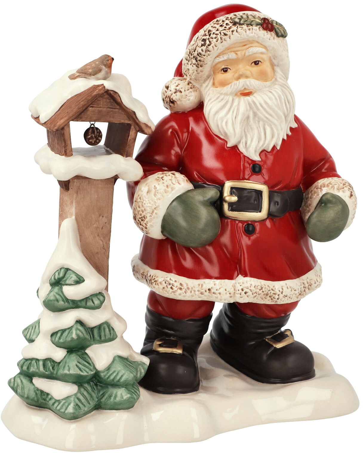 auf Morgen Steingut, Raten Weihnachtsmann, kommt Weihnachtsfigur Santa »Morgen der Weihnachtsmann, Ein für der Liedchen kommt kaufen Weihnachtsdeko«, Goebel