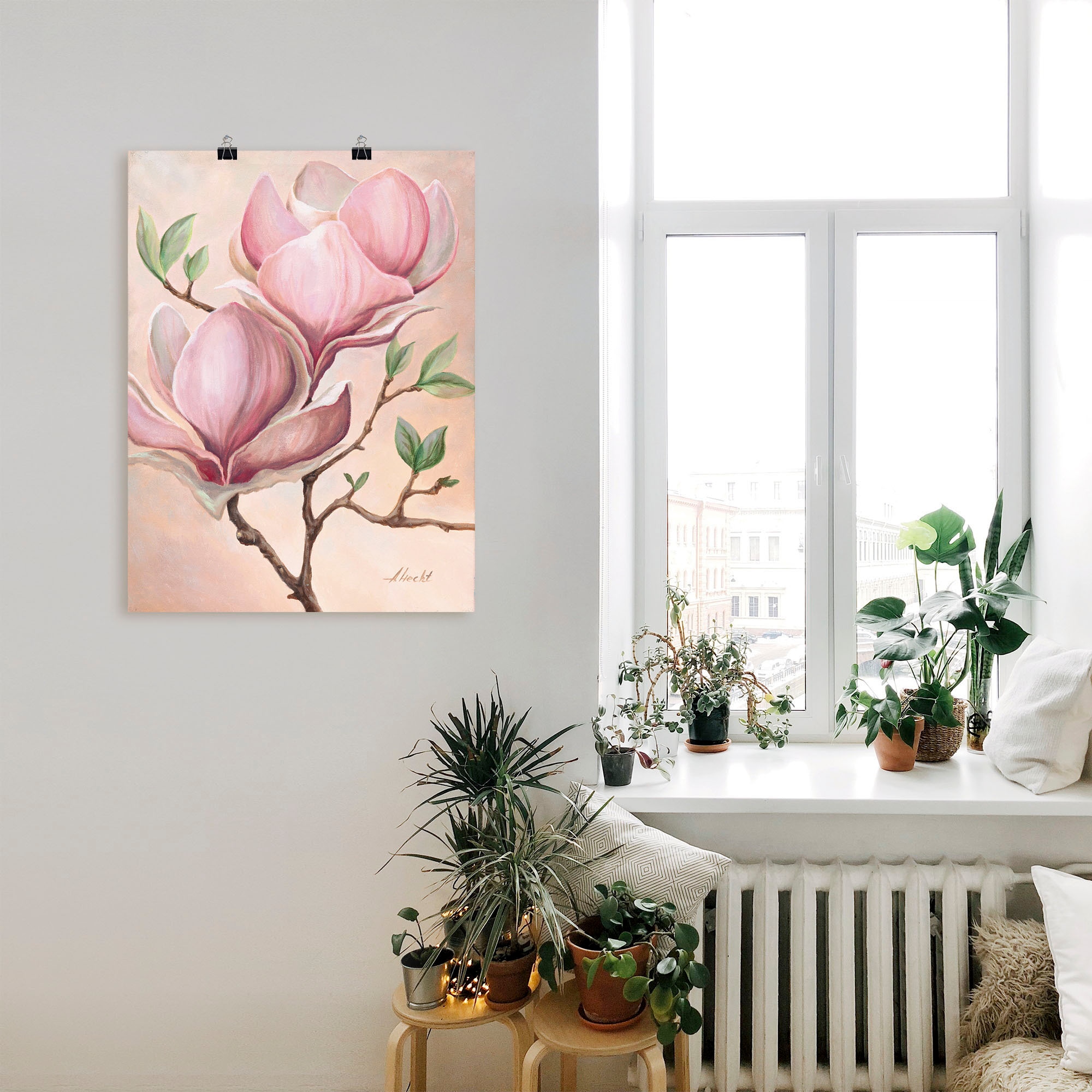 Artland Wandbild »Magnolienblüten« Blumen 1 Stk. tlg. als Leinwandbild, Poster in verschied. Größen