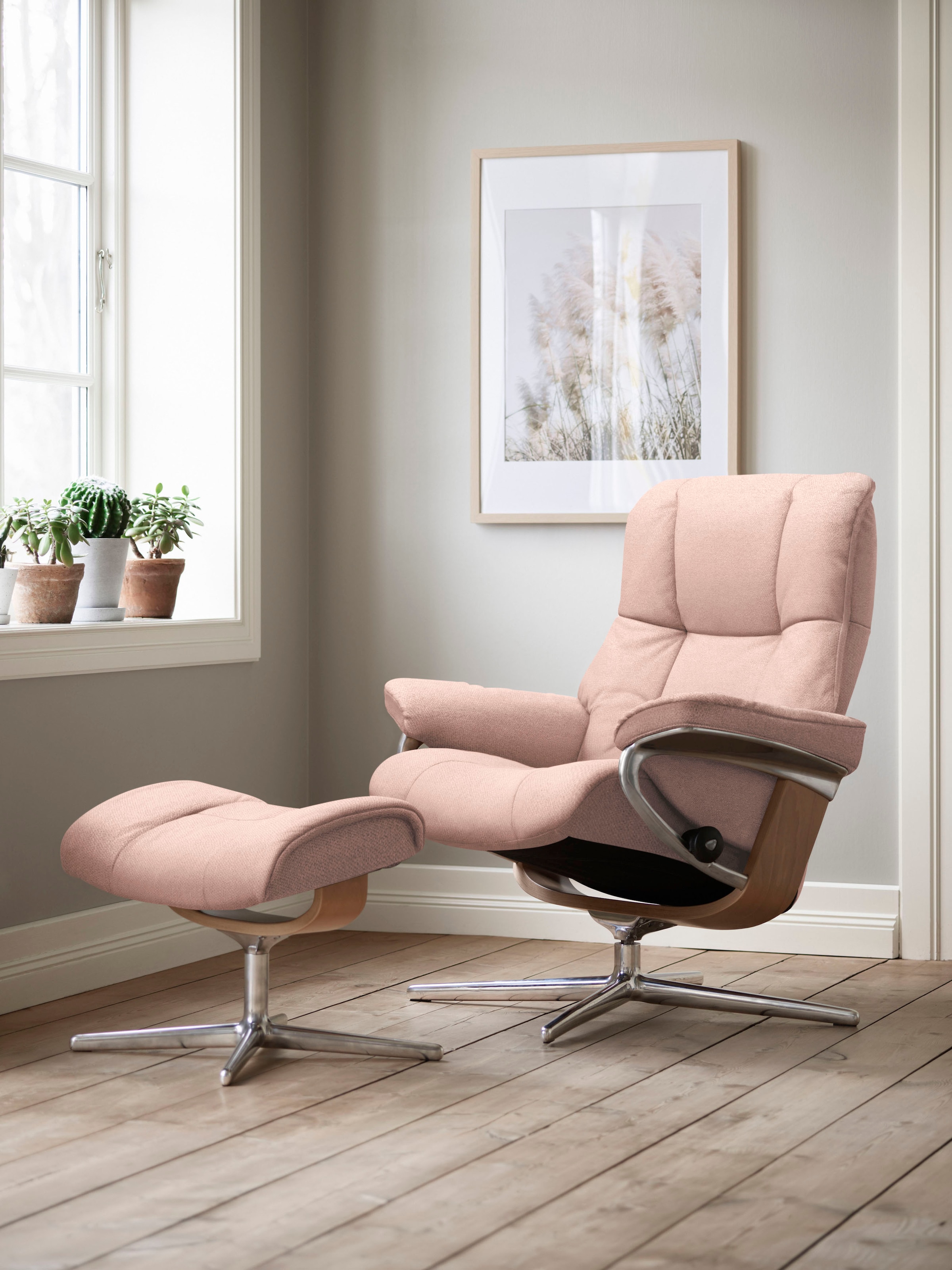 Stressless® Fußhocker »Mayfair«, mit Cross Base, Größe S, M & L, Holzakzent Eiche