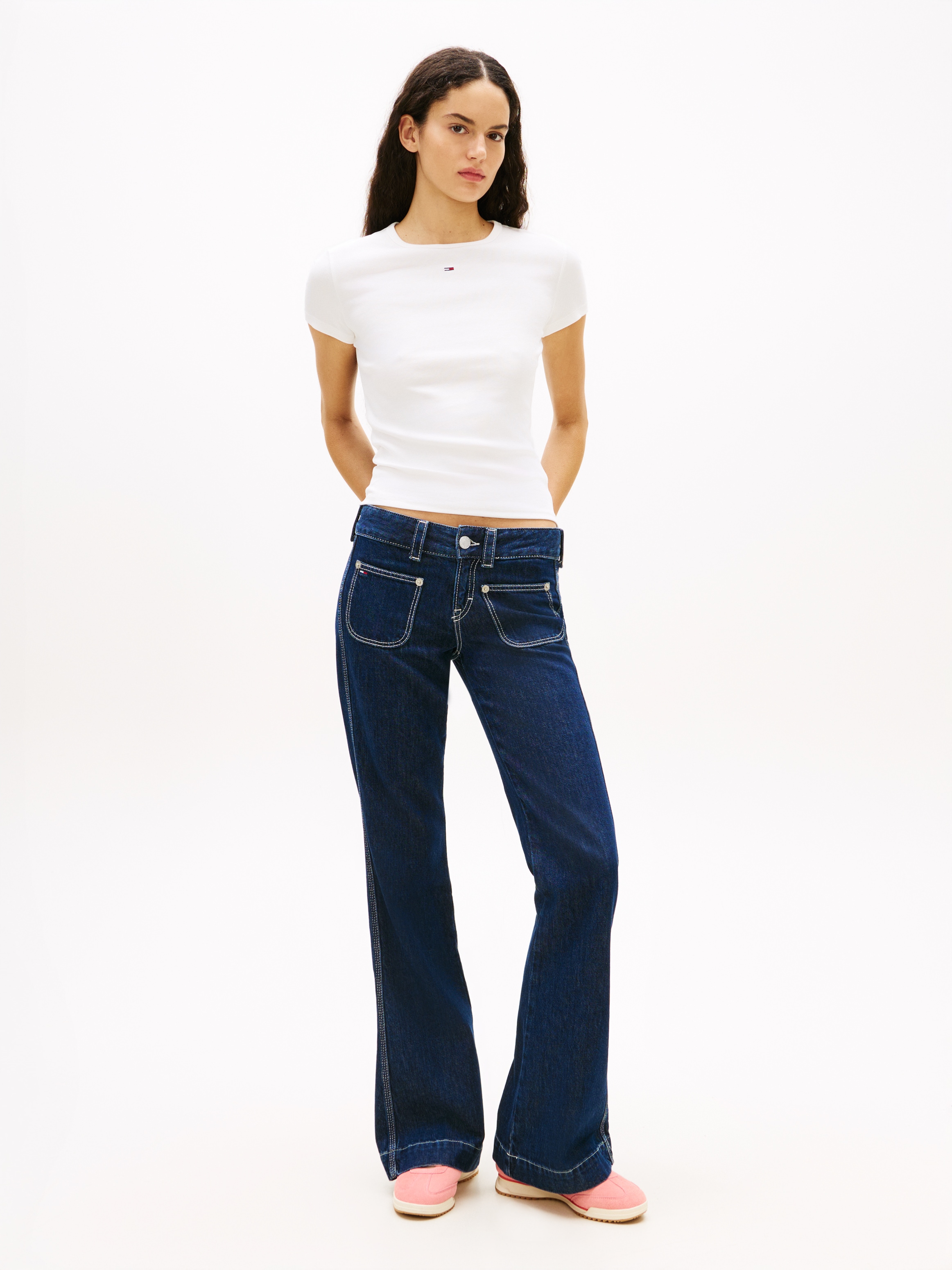 Tommy Jeans Kurzarmshirt »TJW 2PACK SLIM ESSENTIAL RIB SS« Packung, 2er-Pack, 2 Stk. mit gerippter Struktur, Rundhals