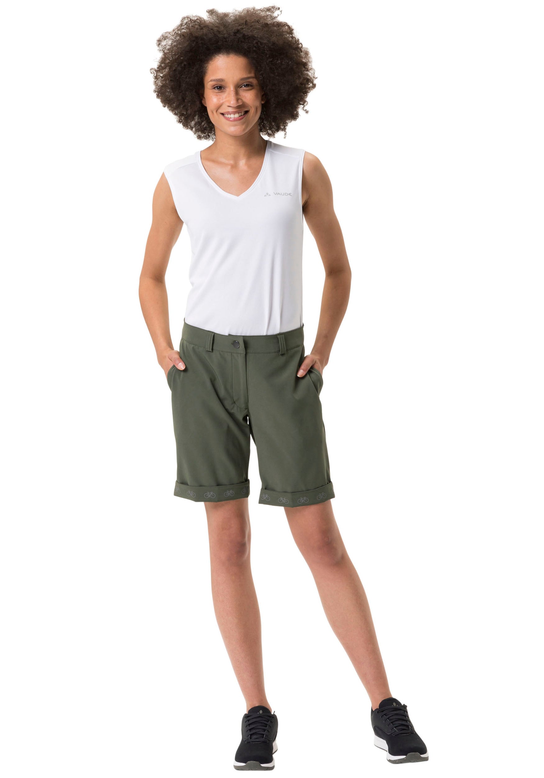 VAUDE Fahrradhose »WOMEN'S CYCLIST SHORTS«, reflektierende Elemente