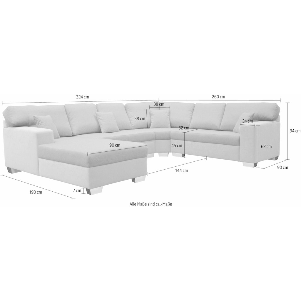 INOSIGN Wohnlandschaft »U-Form«