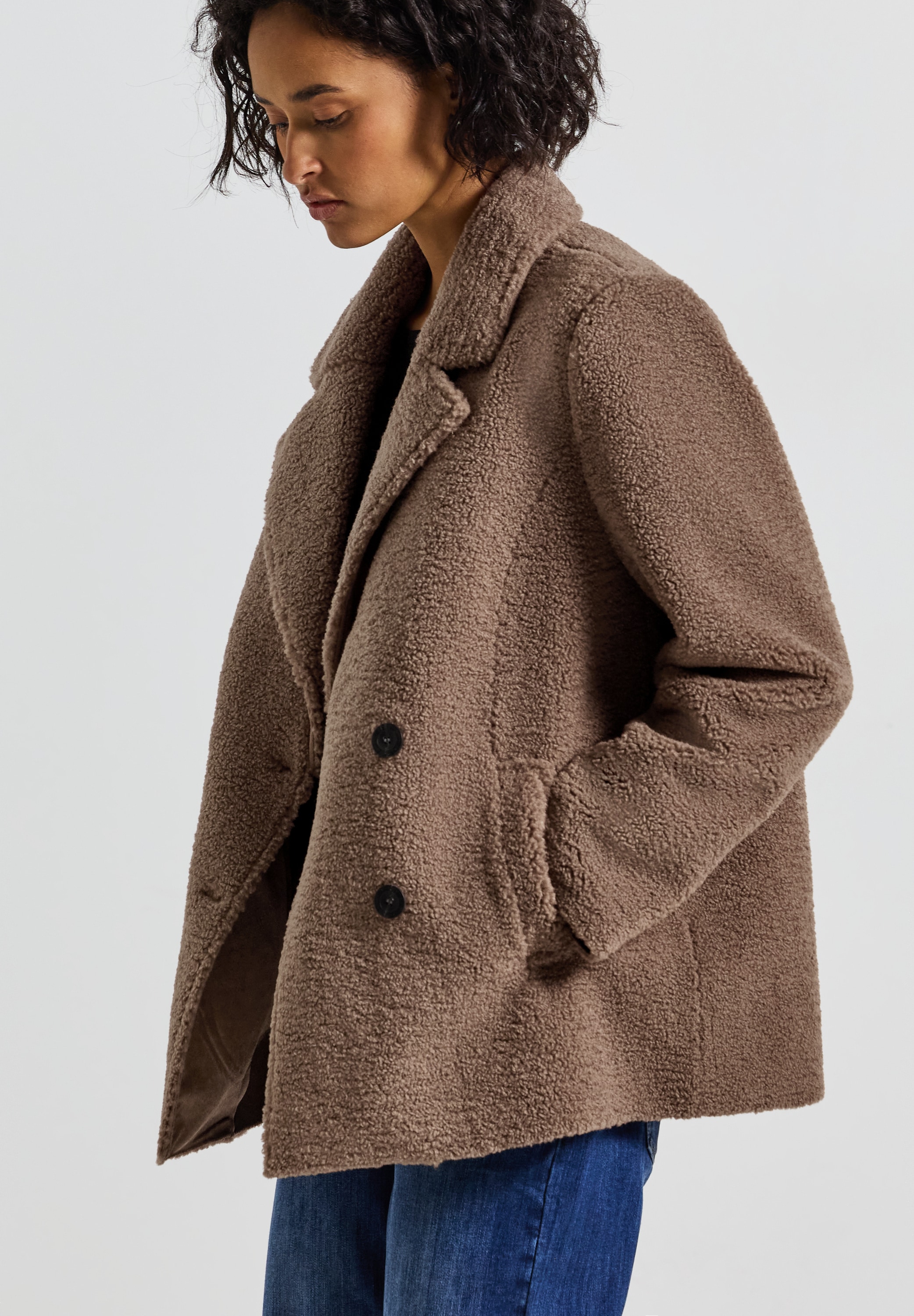 STREET ONE Caban mit Reverskragen und Knöpfen