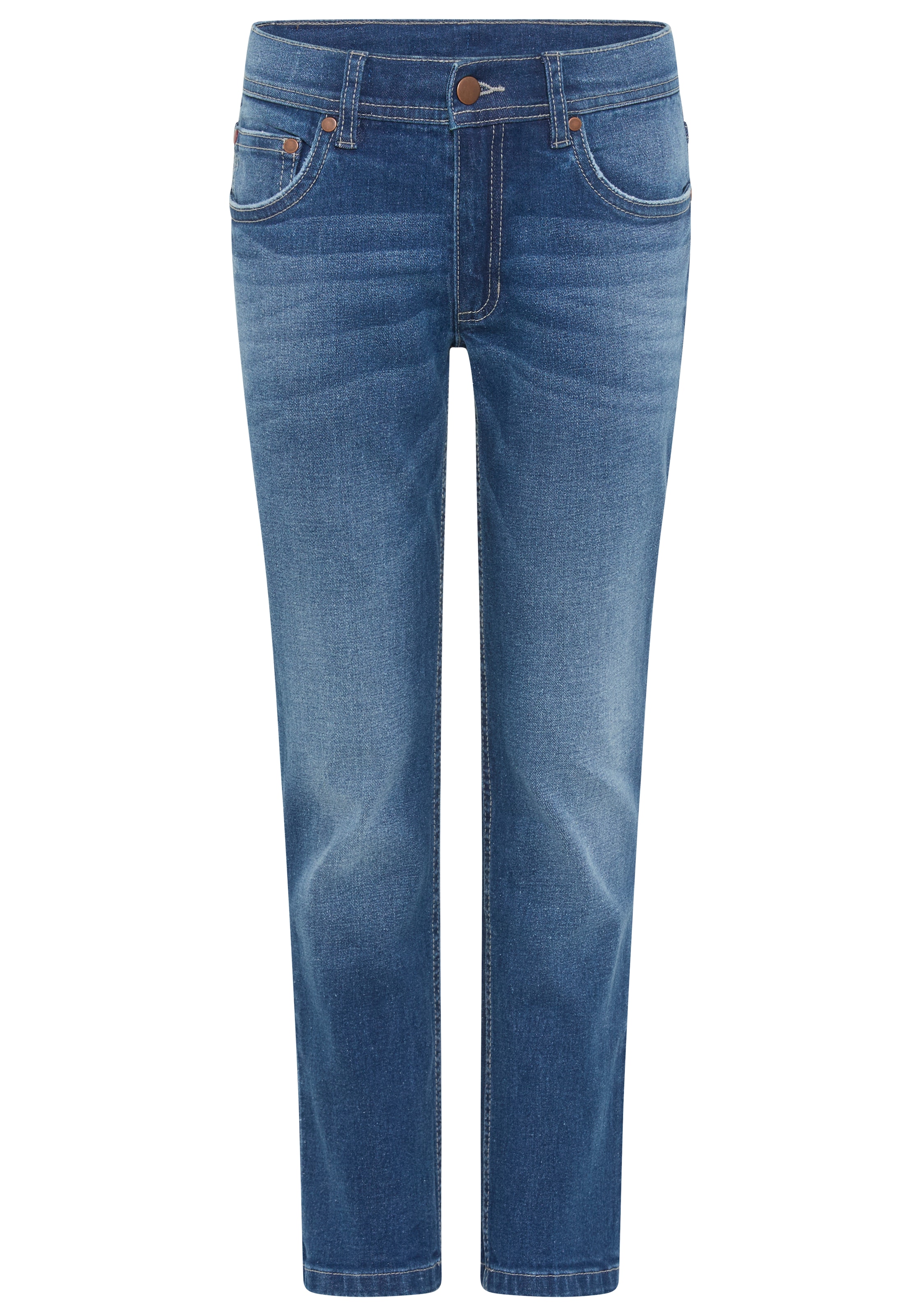 KIDSWORLD Regular-fit-Jeans »Basic Jeans für Jungen« gerader Beinverlauf, langer Schnitt, normaler Bund