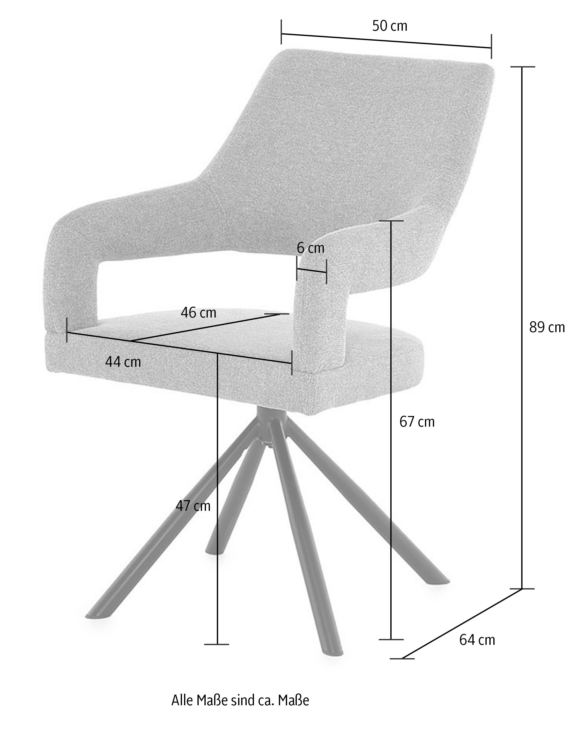 Jockenhöfer Gruppe Drehstuhl, (Set), 4 St., Microfaser, Drehfunktion (360°) und praktische Armlehnen, in 2 Farben bestellbar