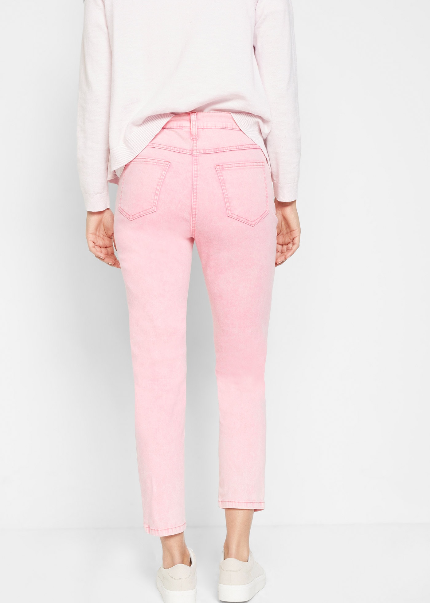 bonprix Webhose »Verkürzte Twill-Hose im Used-Look«  Verkürzte Twill-Hose im Used-Look