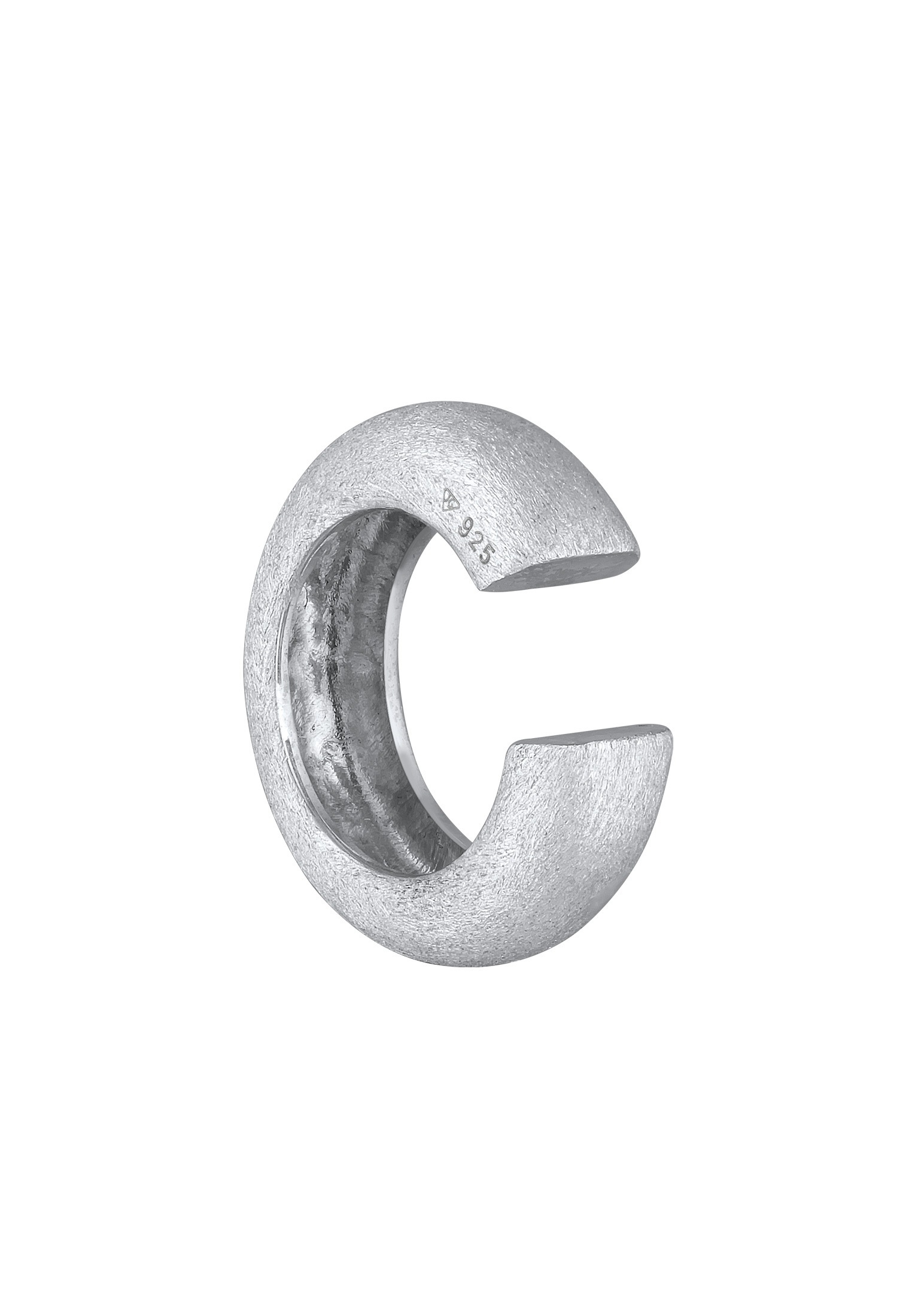 Kuzzoi Paar Ohrklemmen »Ohrringe Earcuff Single Basic Look Gebürstet 925 Silber«