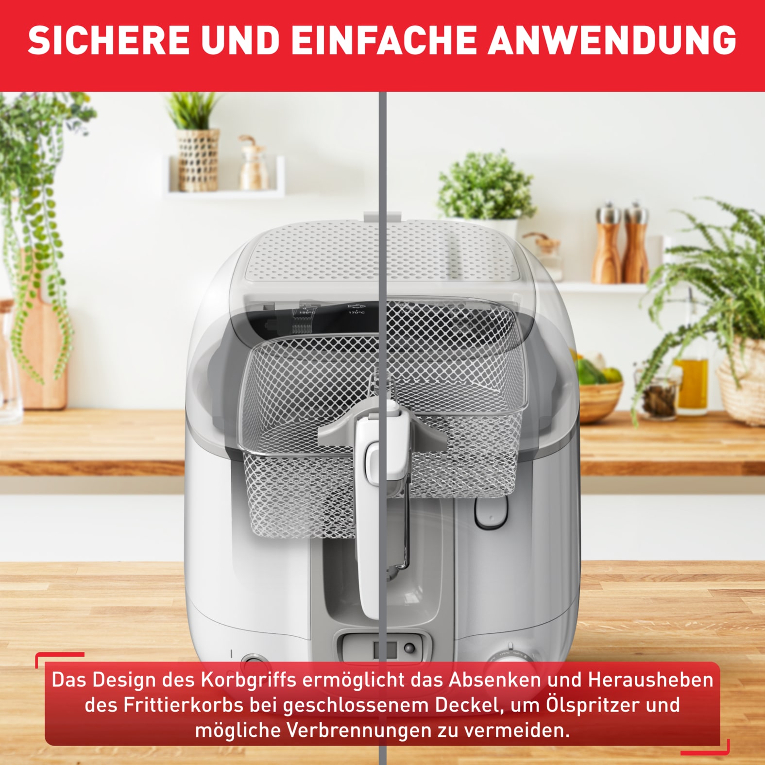 Tefal Fritteuse »FR3141 Super Uno« 1800 W Fassungsvermögen 2,2 l einstellbarer Thermostat, leichte Anwendung & Reiningung, FR3141