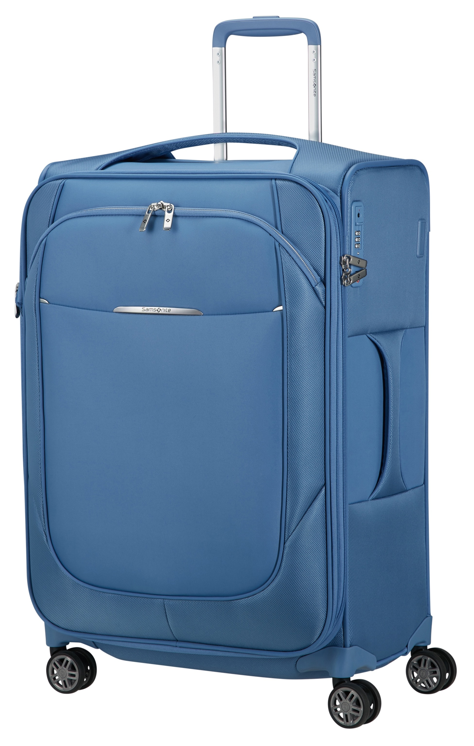 Samsonite Weichgepäck-Trolley »RE-LITE, verschiedene Größen und Farben«, (Set, 2 St., mit 2 Packwürfeln), 4 Rollen, Reisekoffer TSA-Schloss Stickerbogen Volumenerweiterung Laptopfach