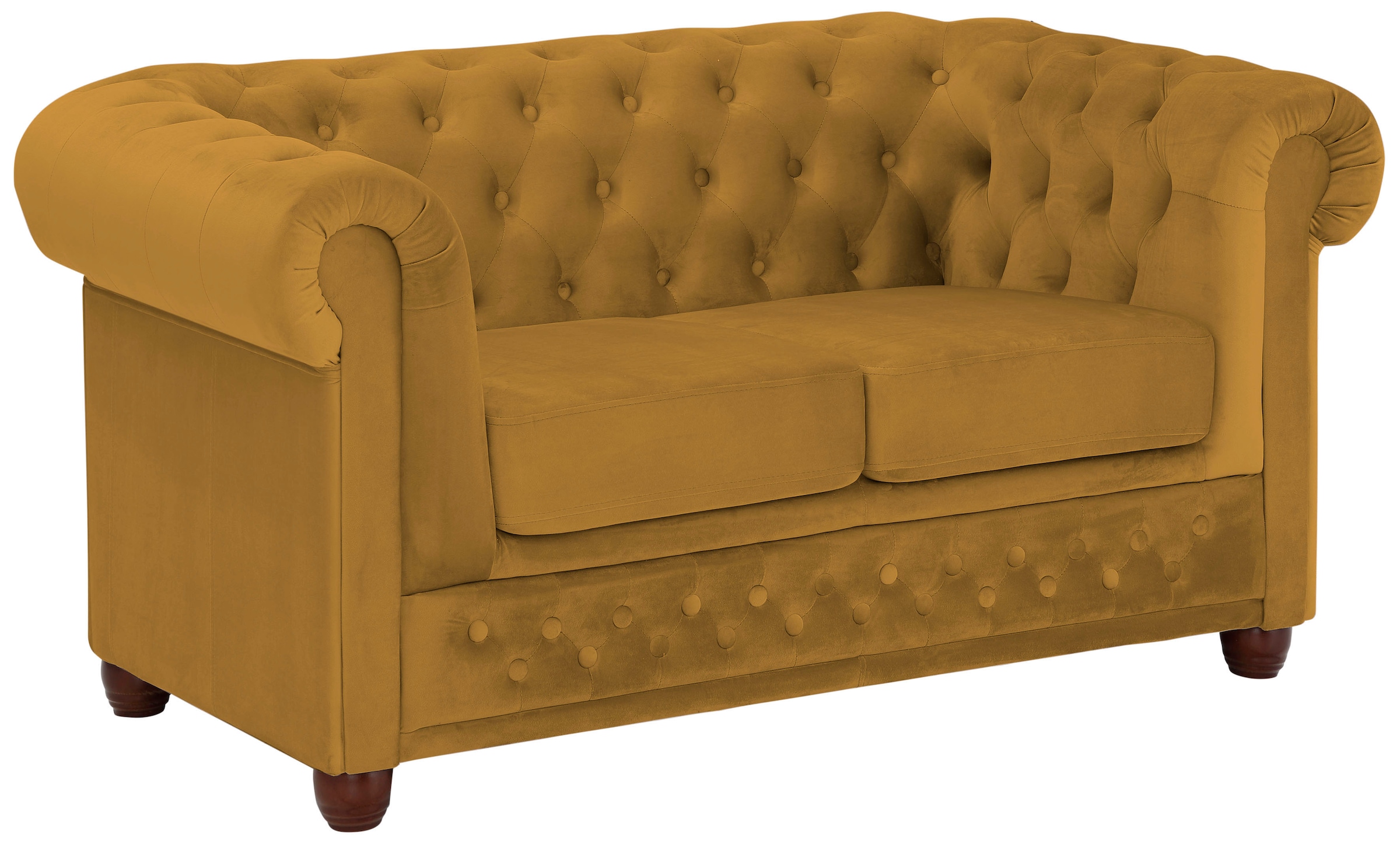 Home affaire Chesterfield-Sofa »New Castle«, mit hochwertiger Knopfheftung in Chesterfield-Design, B/T/H: 148/86/72