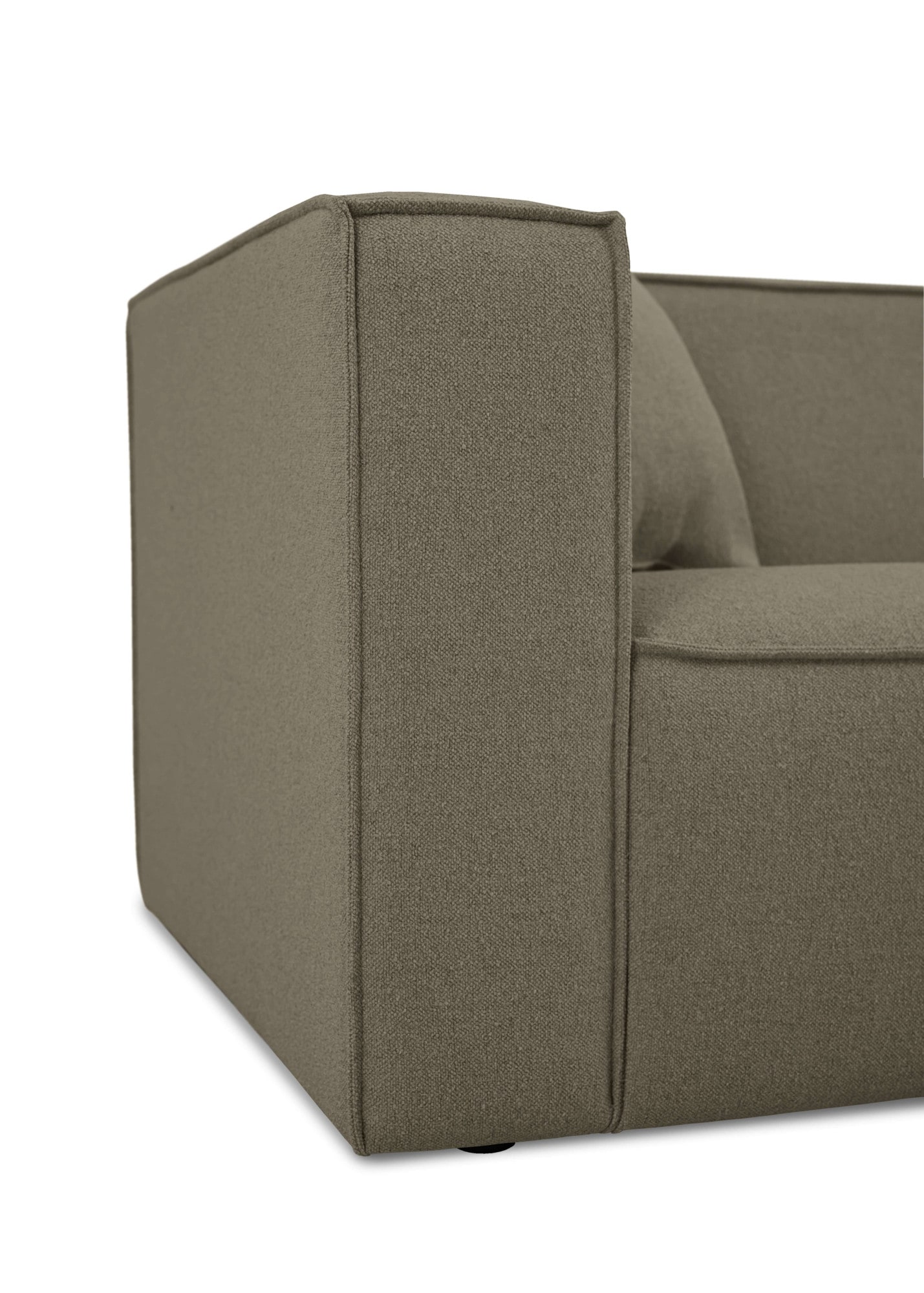 OTTO home Ecksofa »Tammie«, Breite 222 cm, Webstoff fein, bodentief, mit Wellenunterfederung