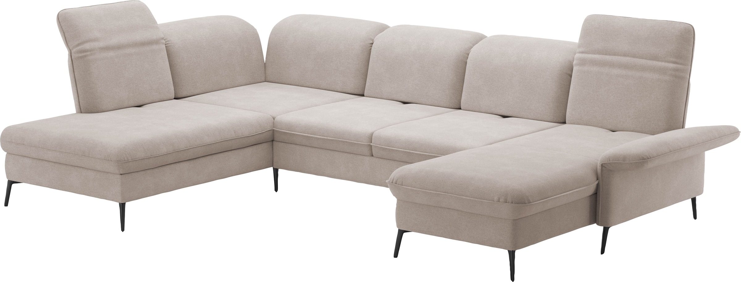 sit&more Wohnlandschaft »Emely, inkl. Sitztiefenverstellung«, wahlweise mit Bettfunktion,Bettkasten,Kopf- & Armteilverstellung