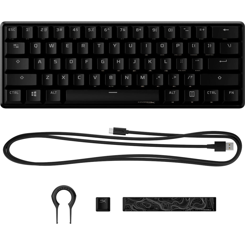 HyperX Gaming-Tastatur »Alloy Origins 60«, (Multimedia-Tasten-Gaming-Modus-Funktionstasten-USB-Anschluss)