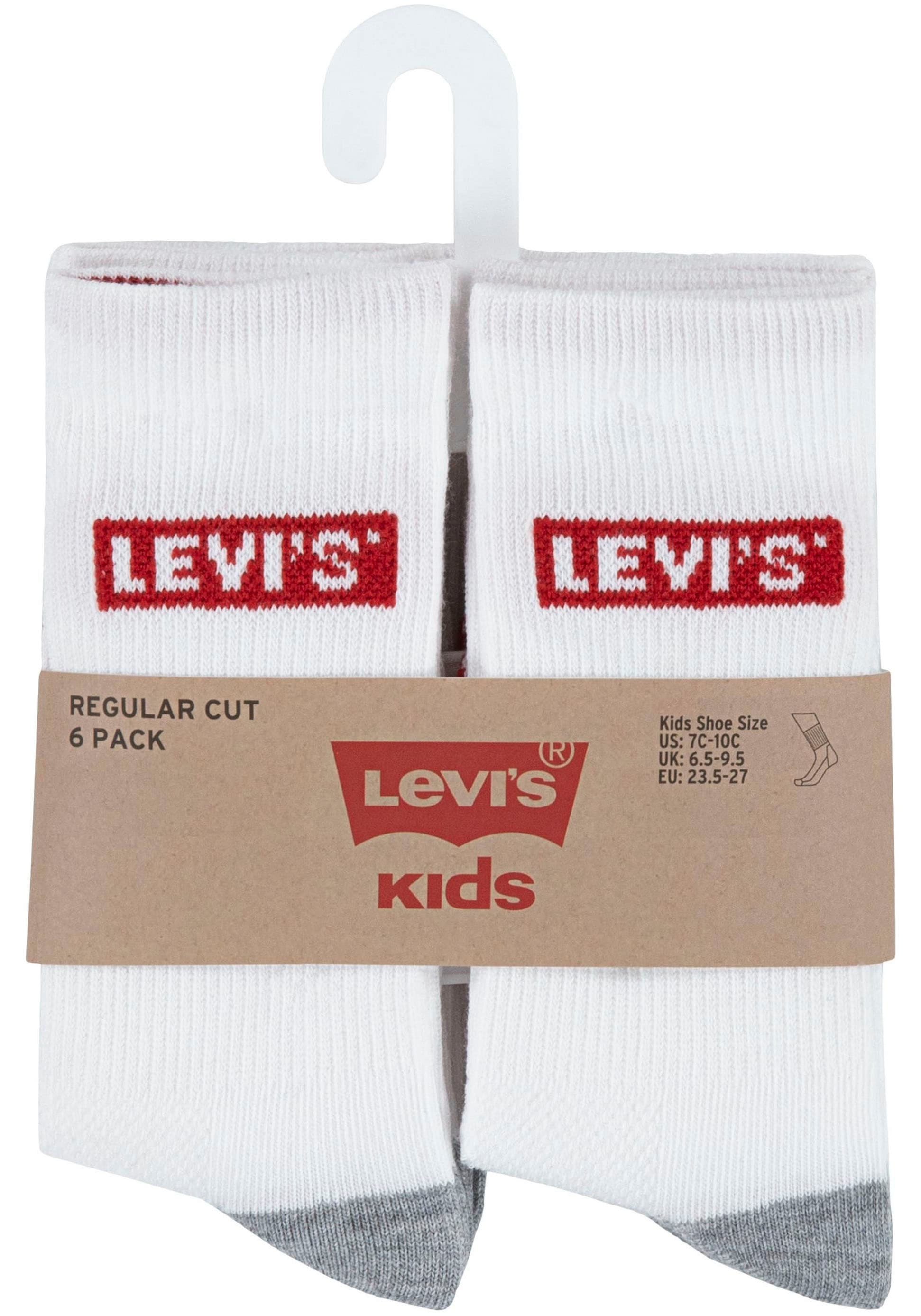Levi's® Kids Socken »LHN BOX TAB HIGH CUT 6PK«, (Packung, 6 Paar), UNISEX