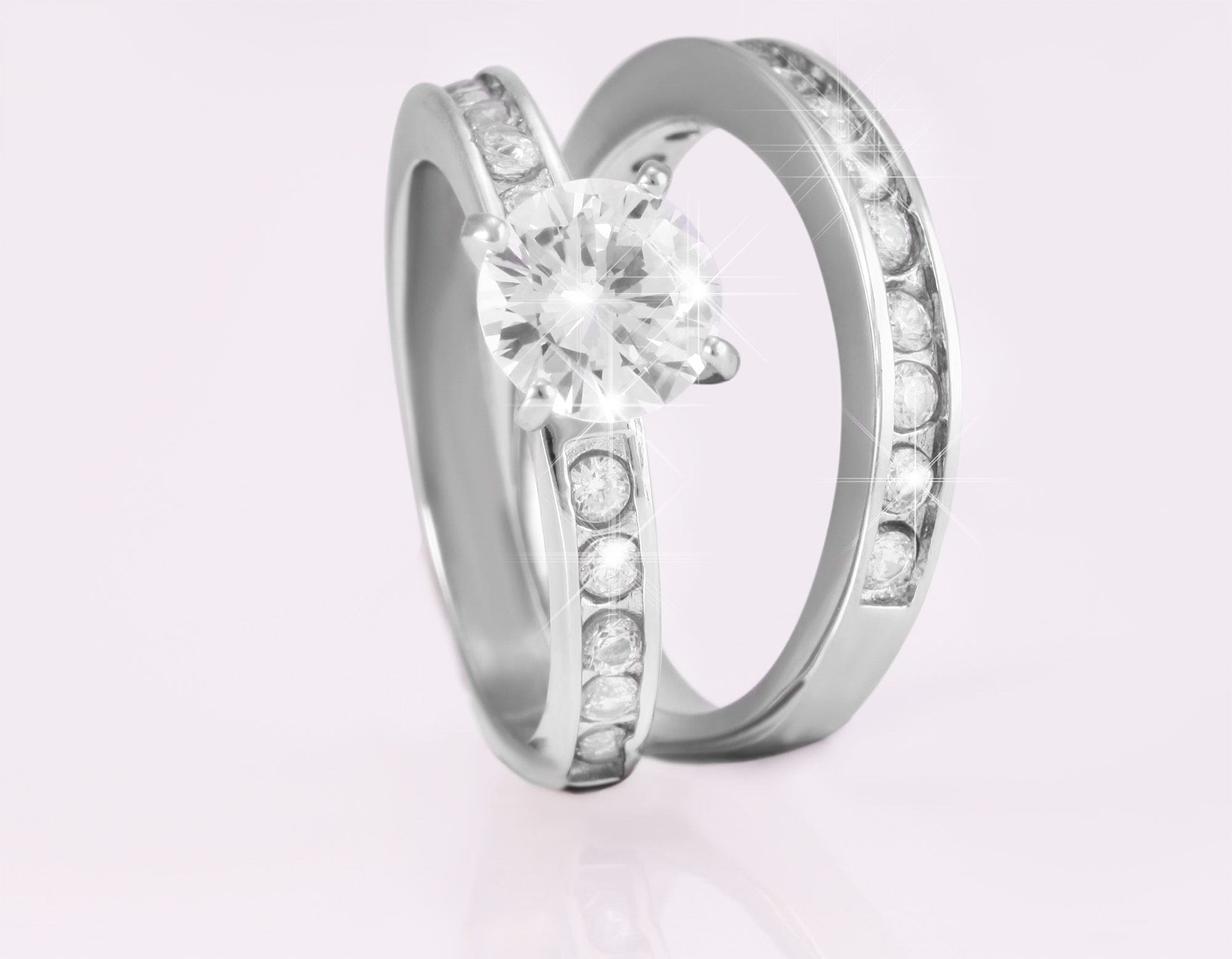 Adelia´s Fingerring »Damen Ring aus Edelstahl mit Zirkonia«