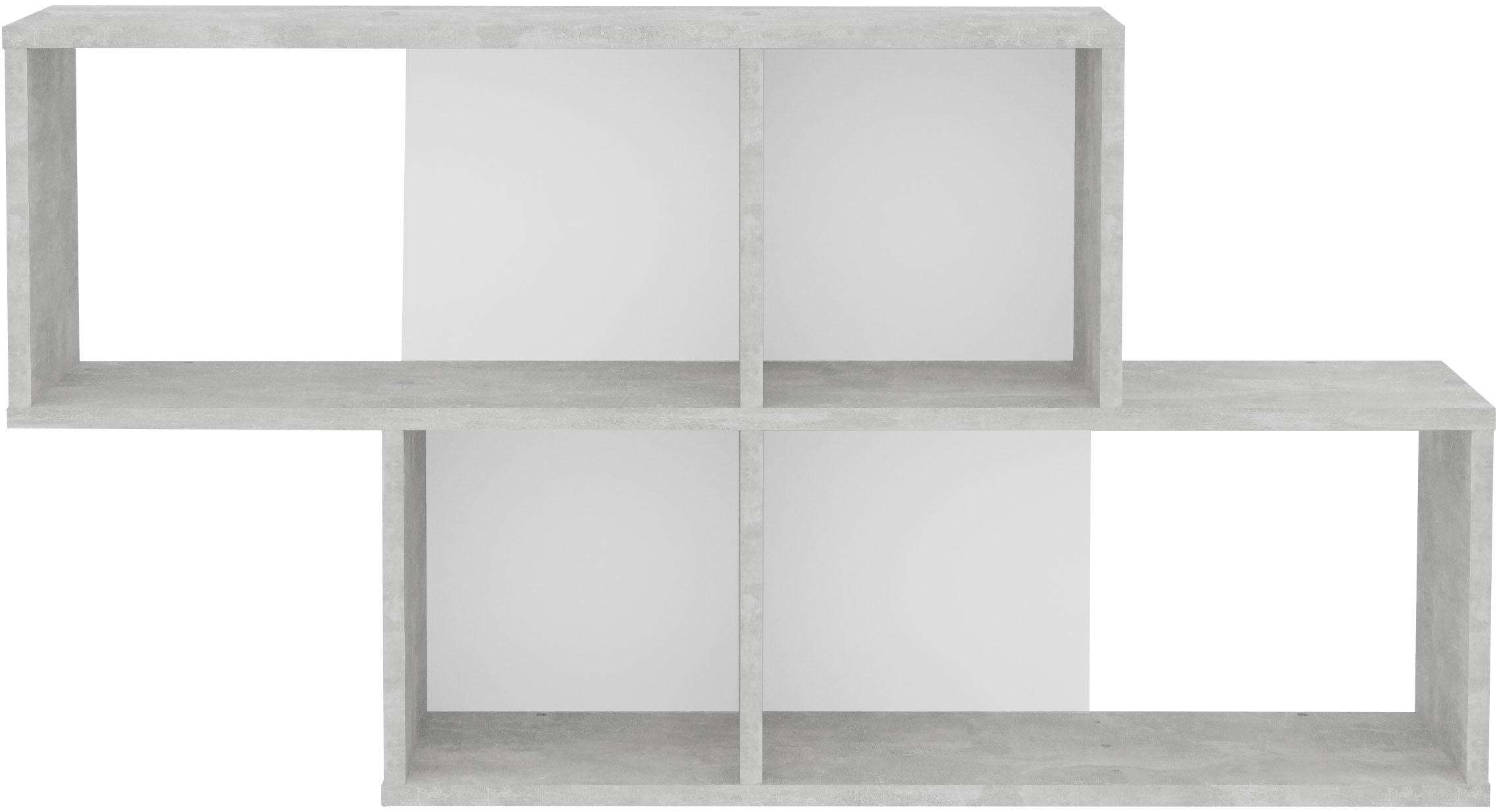 FMD Wandregal »Nora« Regal kompakt für Bücher und Accessoires, 100 cm breit, 53 cm hoch