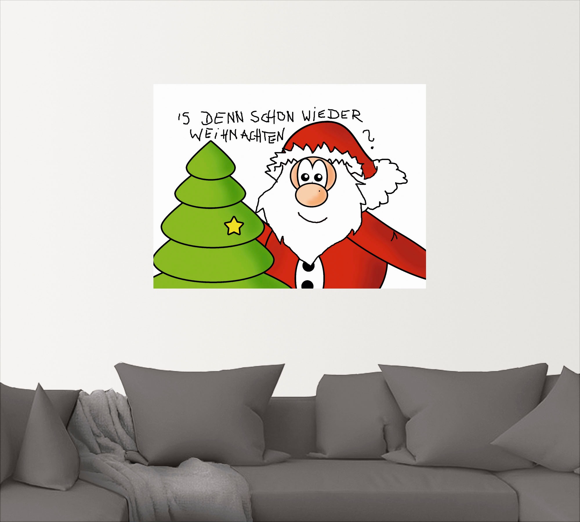 Artland Wandbild »Is denn schon wieder Weihnachten«, Geschichten & Märchen, (1 St.), als Alubild, Leinwandbild, Wandaufkleber oder Poster in versch. Größen