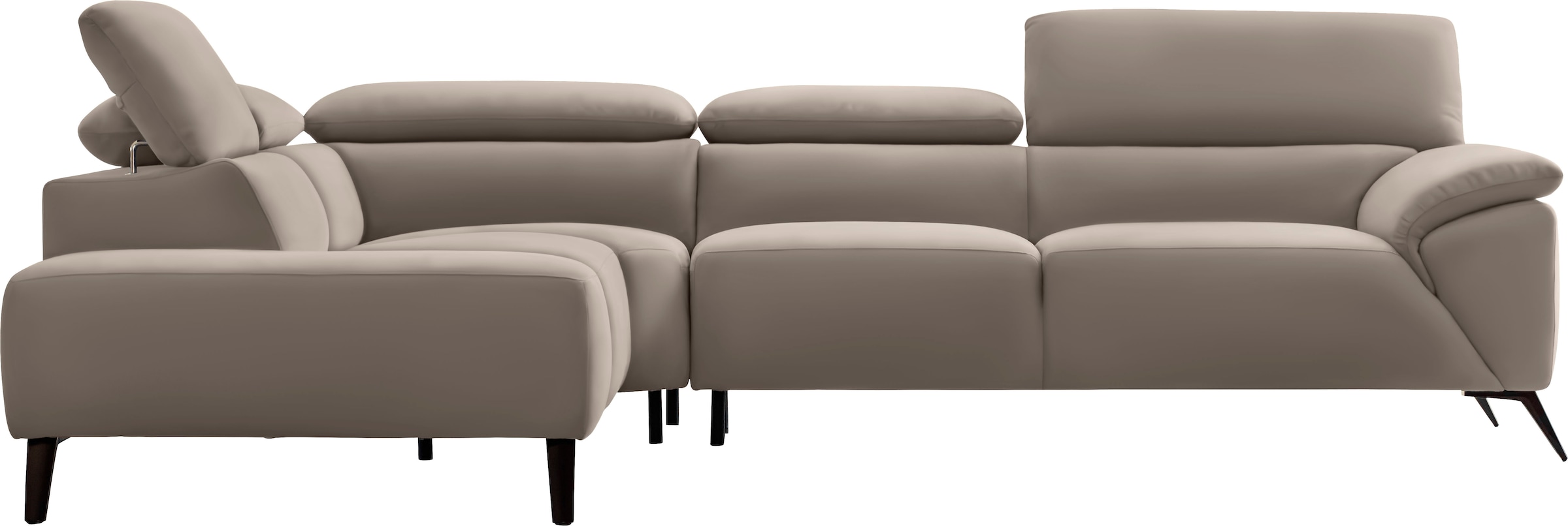 Ecksofa, Breite 287 cm, verstellbare Kopfstütze, Ottomane links oder rechts