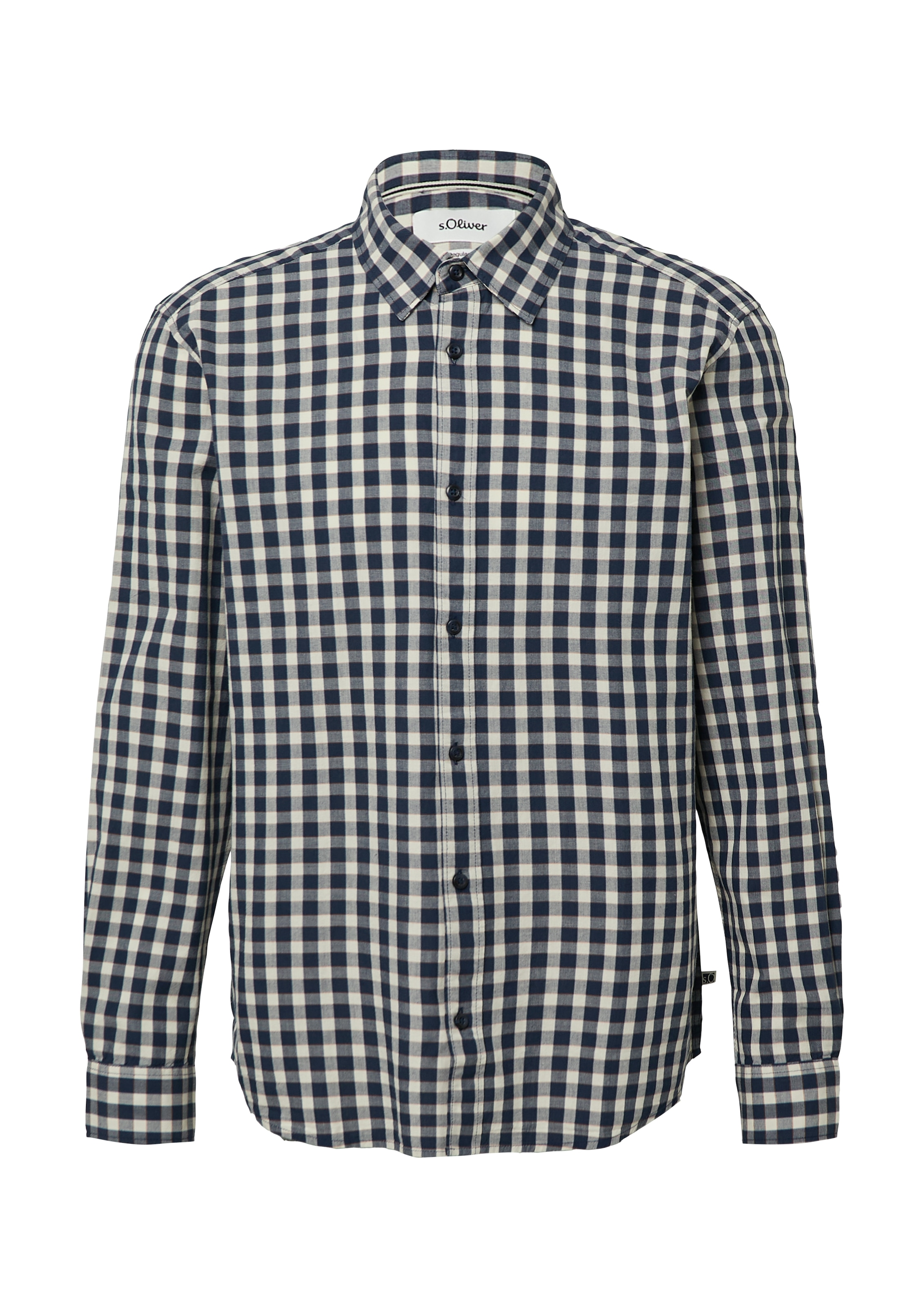 s.Oliver Langarmhemd , mit Karo Muster
