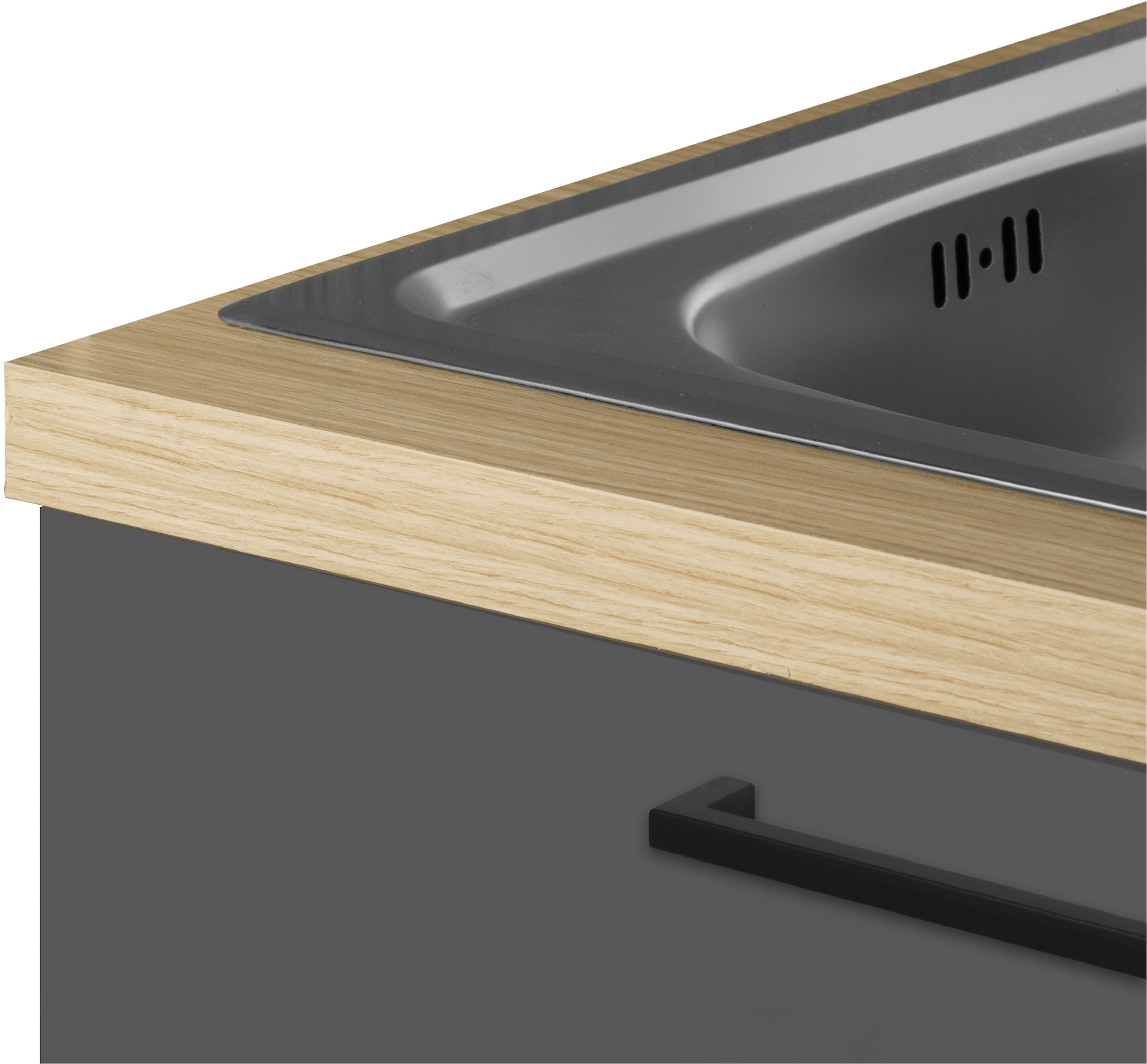 KOCHSTATION Spülenschrank »Luna, Unterschrank für Spüle, Küchenspülenschrank, Made in  Italy« B/T/H: 120×60×85 cm, inklusive Einbauspüle und Siphon