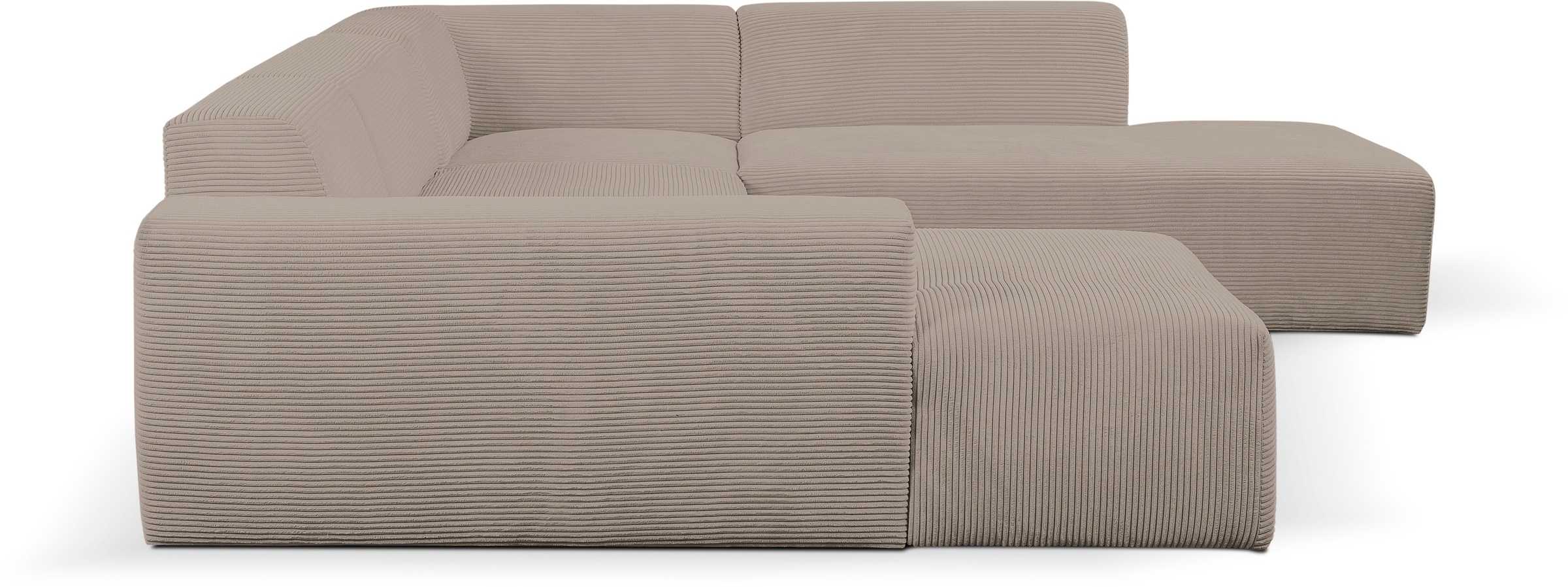 WERK2 Wohnlandschaft »Zeus viel Platz, Breite 330cm, modern und zeitlos, U-Form«, Curvy Trend Wohnlandschaft mit urbaner Optik auch in weichem Cord