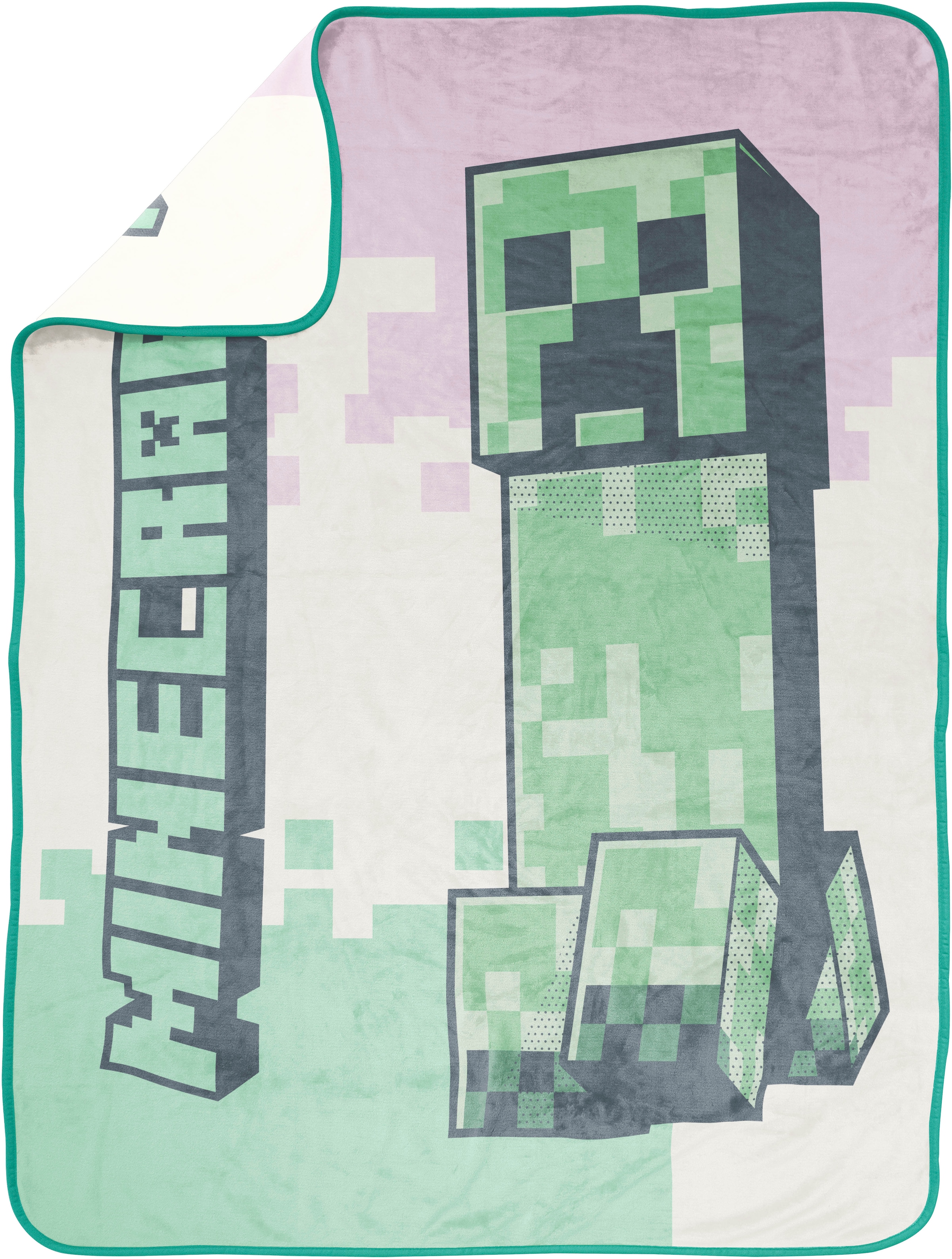 Minecraft Kinderdecke »Minecraft Creeper 130 x 150 cm« flauschig