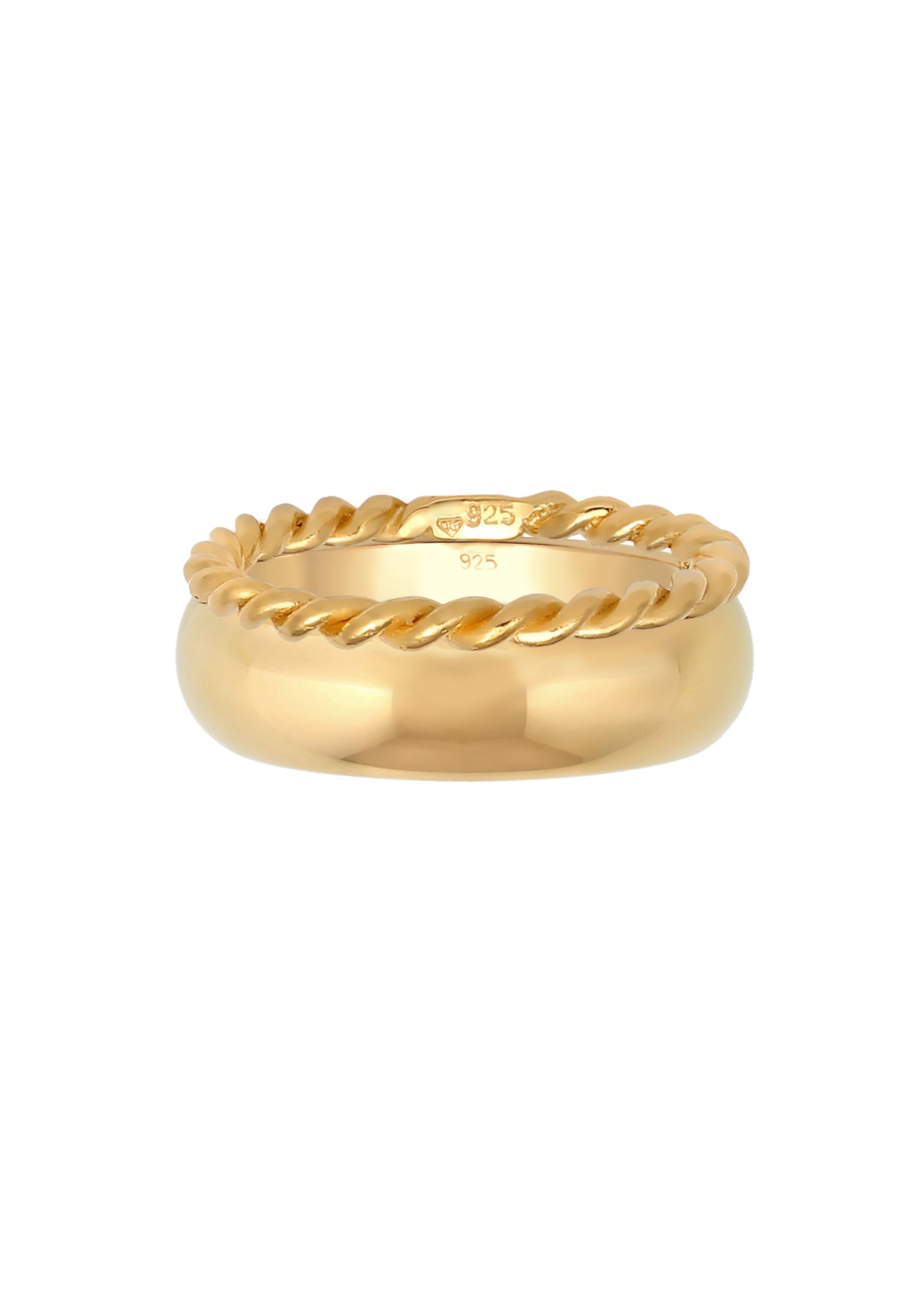 Elli Premium Ring-Set »Ring Bandring Twisted Gedreht 2er Set Basic 925 Silber«