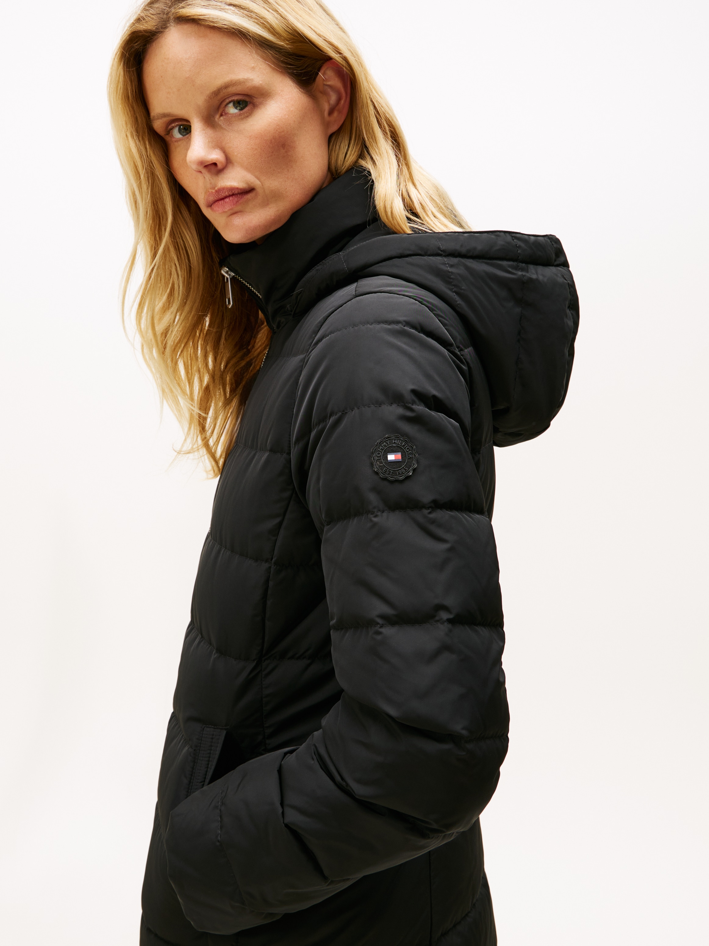 Tommy Hilfiger Steppmantel »MW DOWN SLIM COAT WITH FUR« mit Fellimitat