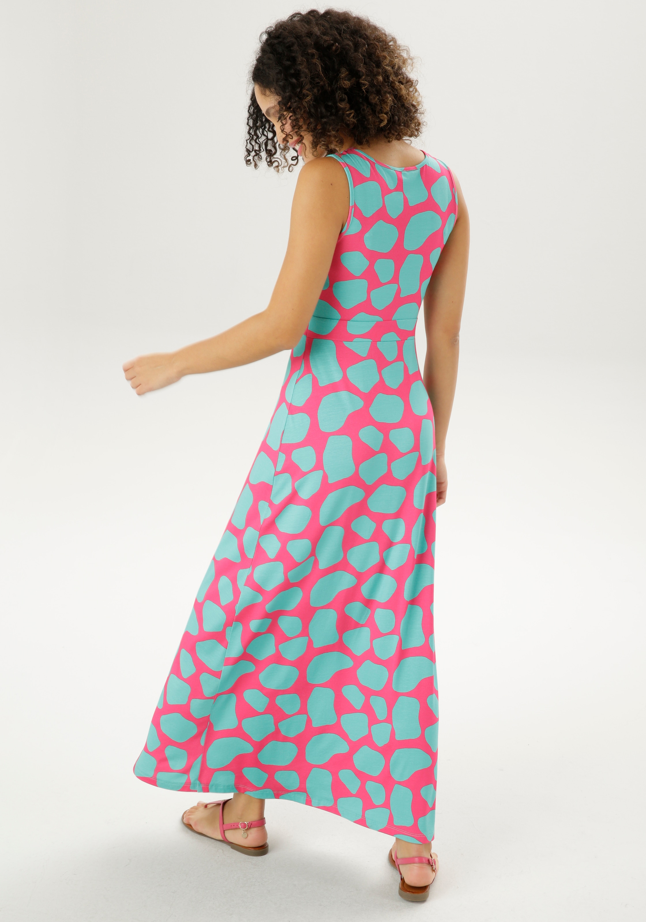 Aniston CASUAL Sommerkleid, mit extravagantem, farbintensivem Druck