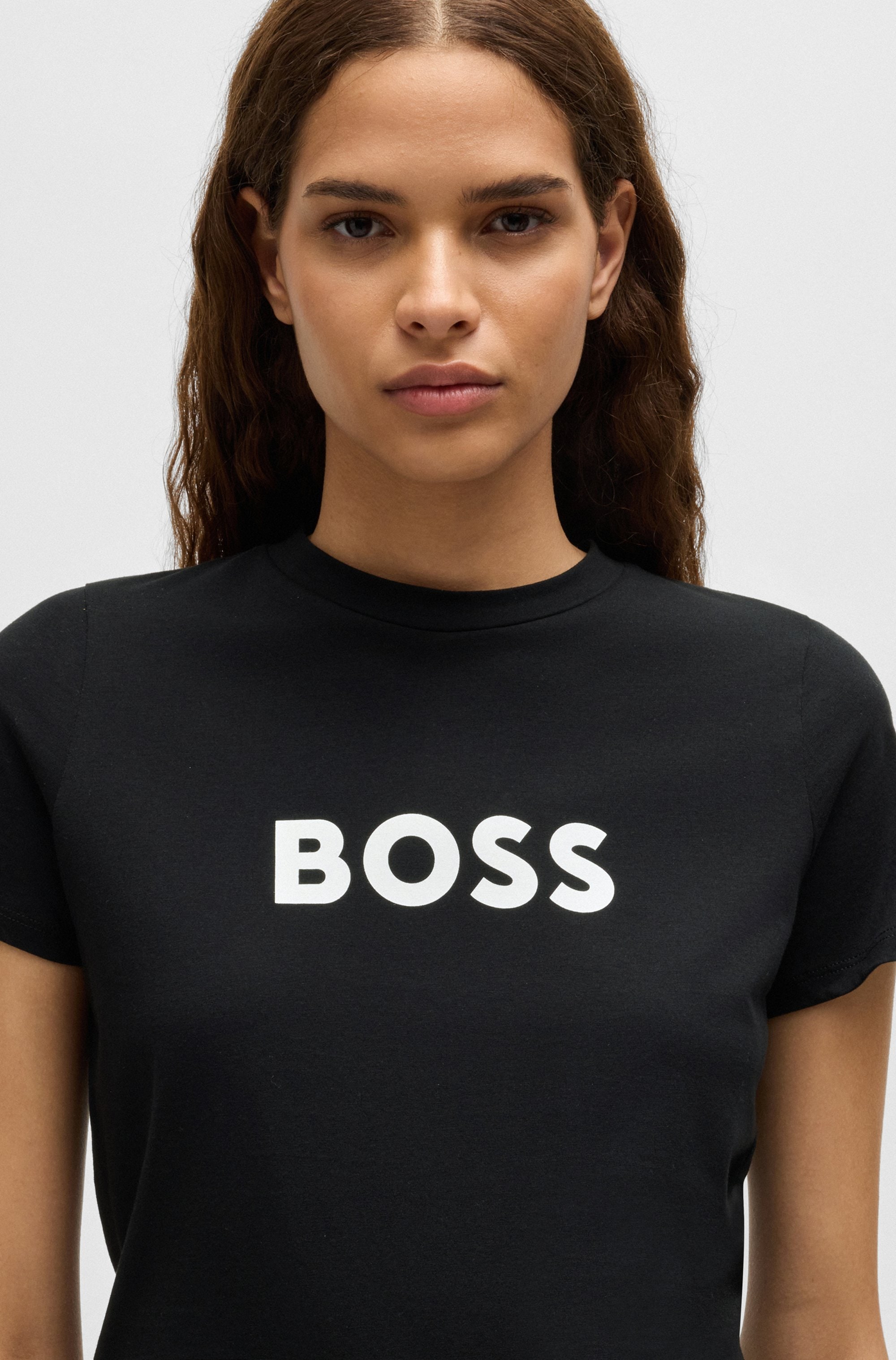 BOSS ORANGE T-Shirt »Elogo Premium Damenmode«, mit BOSS-Schriftzug