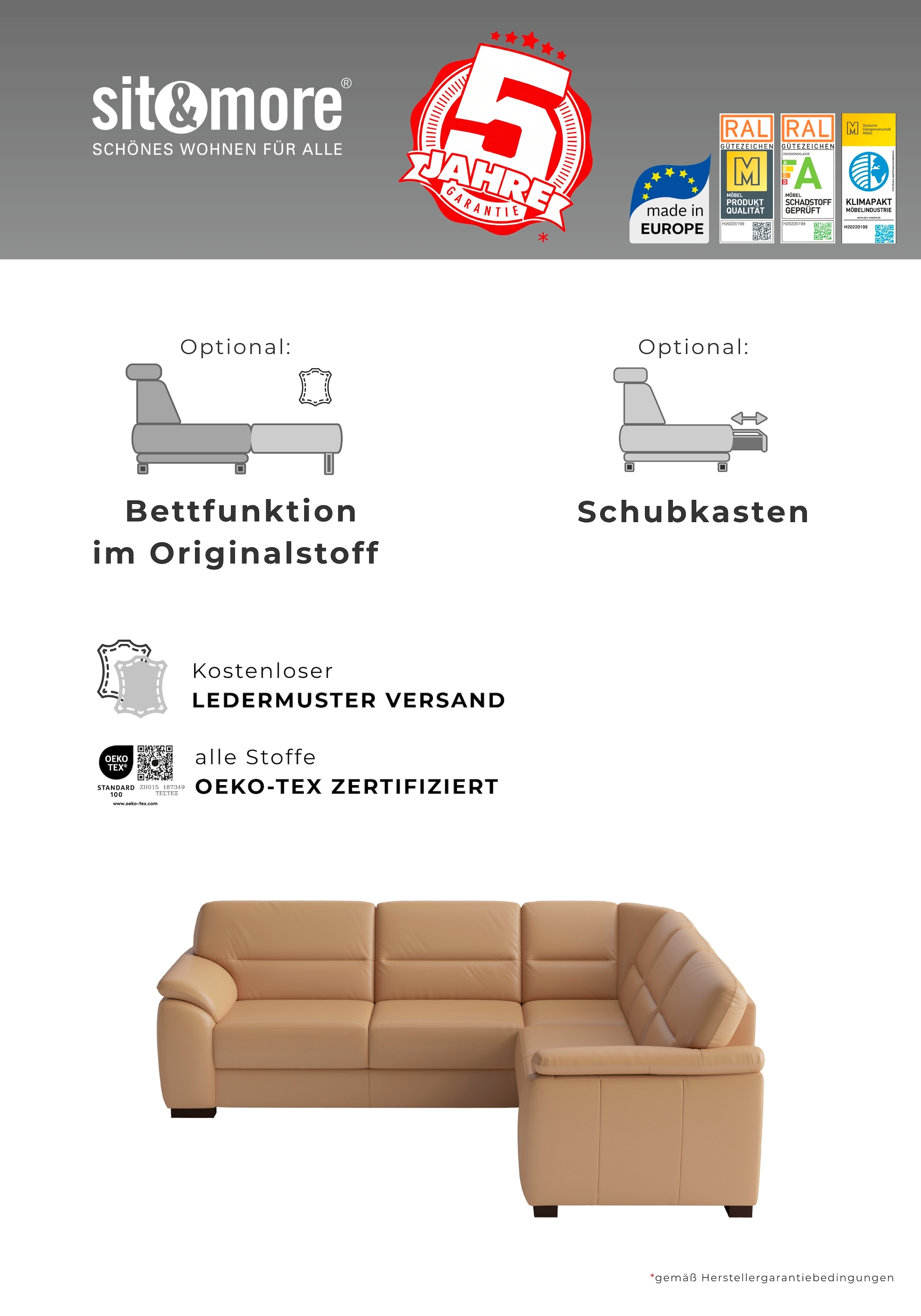 sit&more Polsterhocker »Montego«