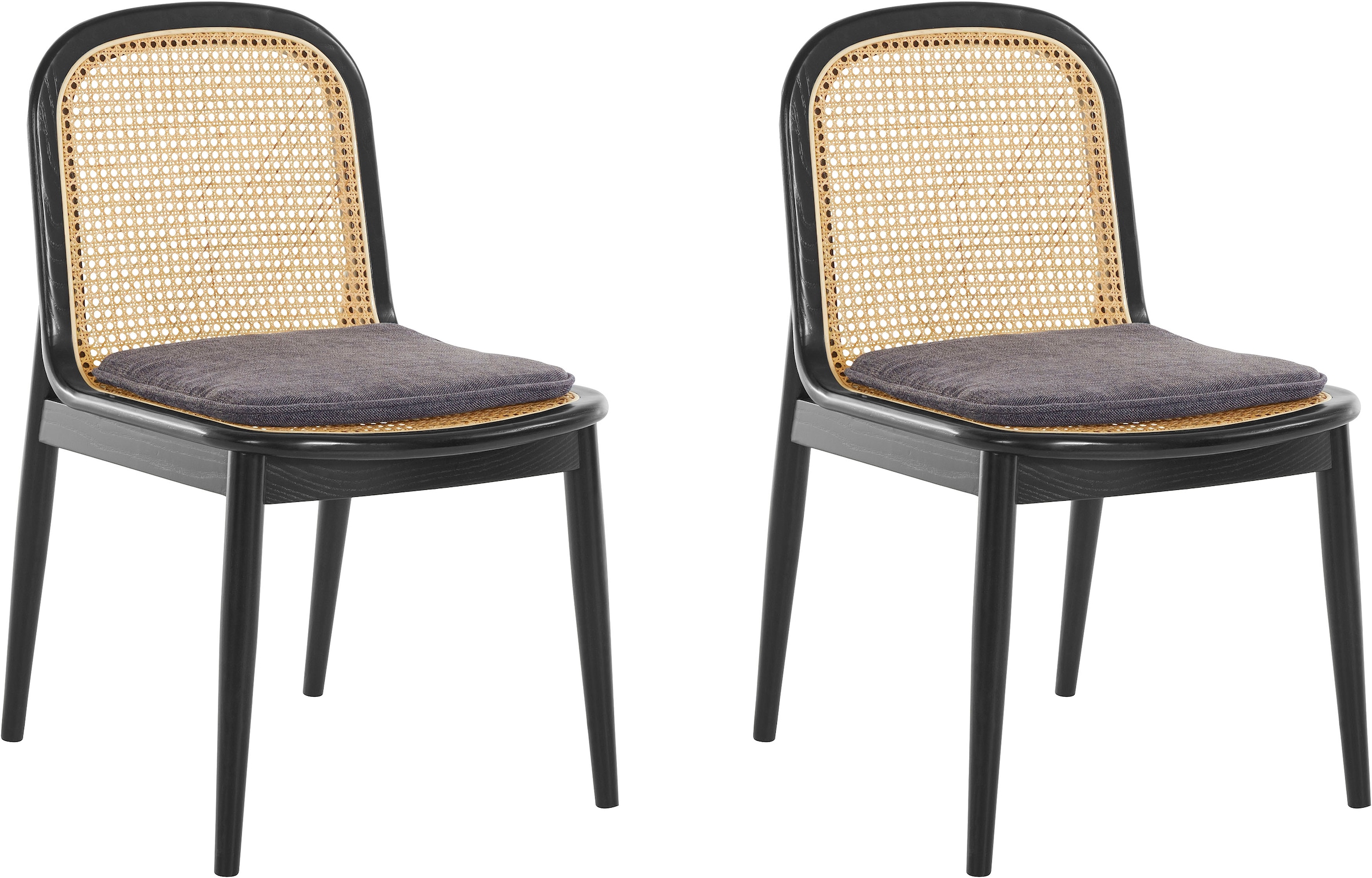 LeGer Home by Lena Gercke Esszimmerstuhl "Lina, 2er-Set, Massivholz" (Set) 2 Stk.Polsterstuhl mit Rahmen und Beinen aus massivem Eschenholz