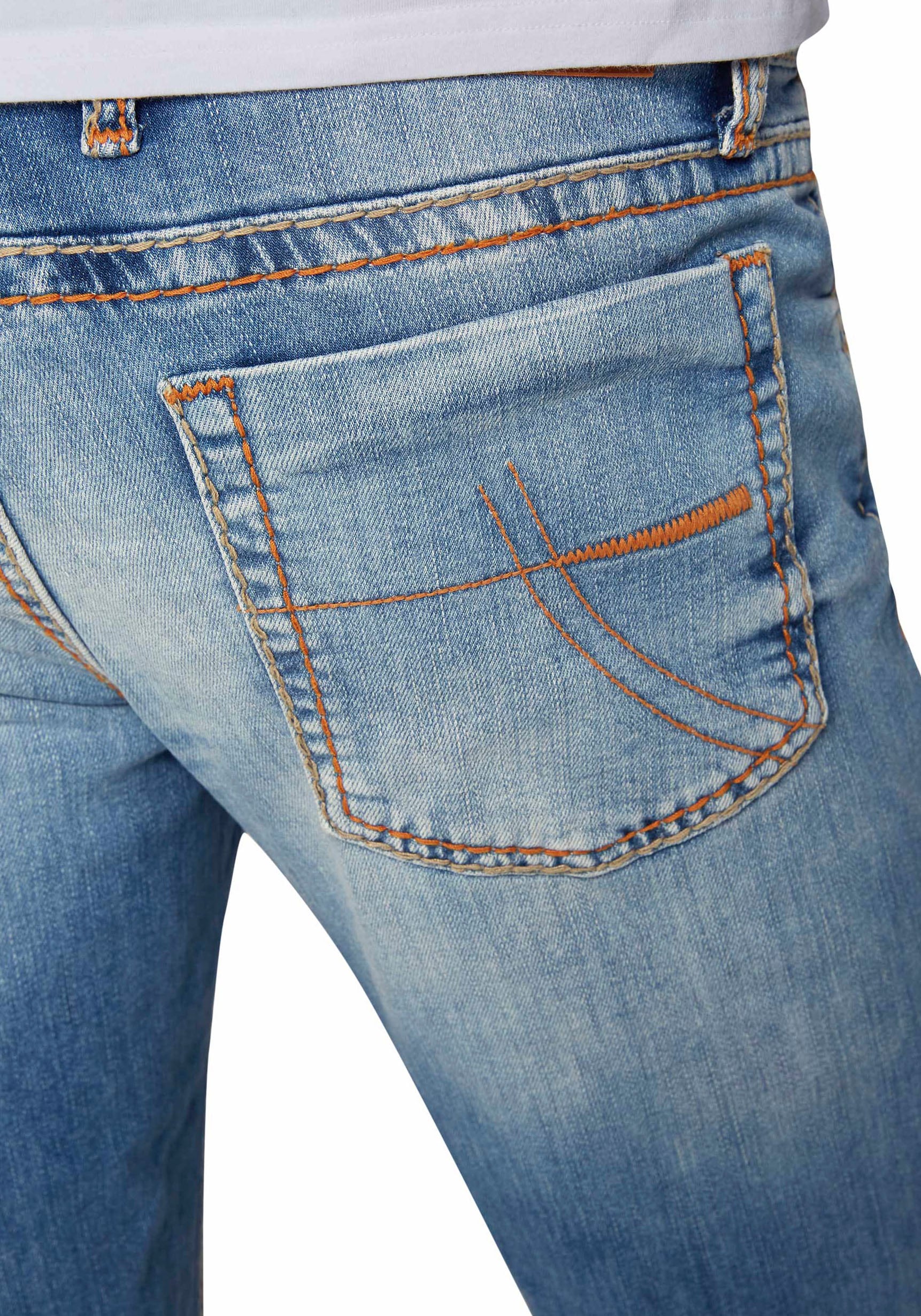 CAMP DAVID Straight-Jeans »NI:CO:R611«, mit markanten Steppnähten