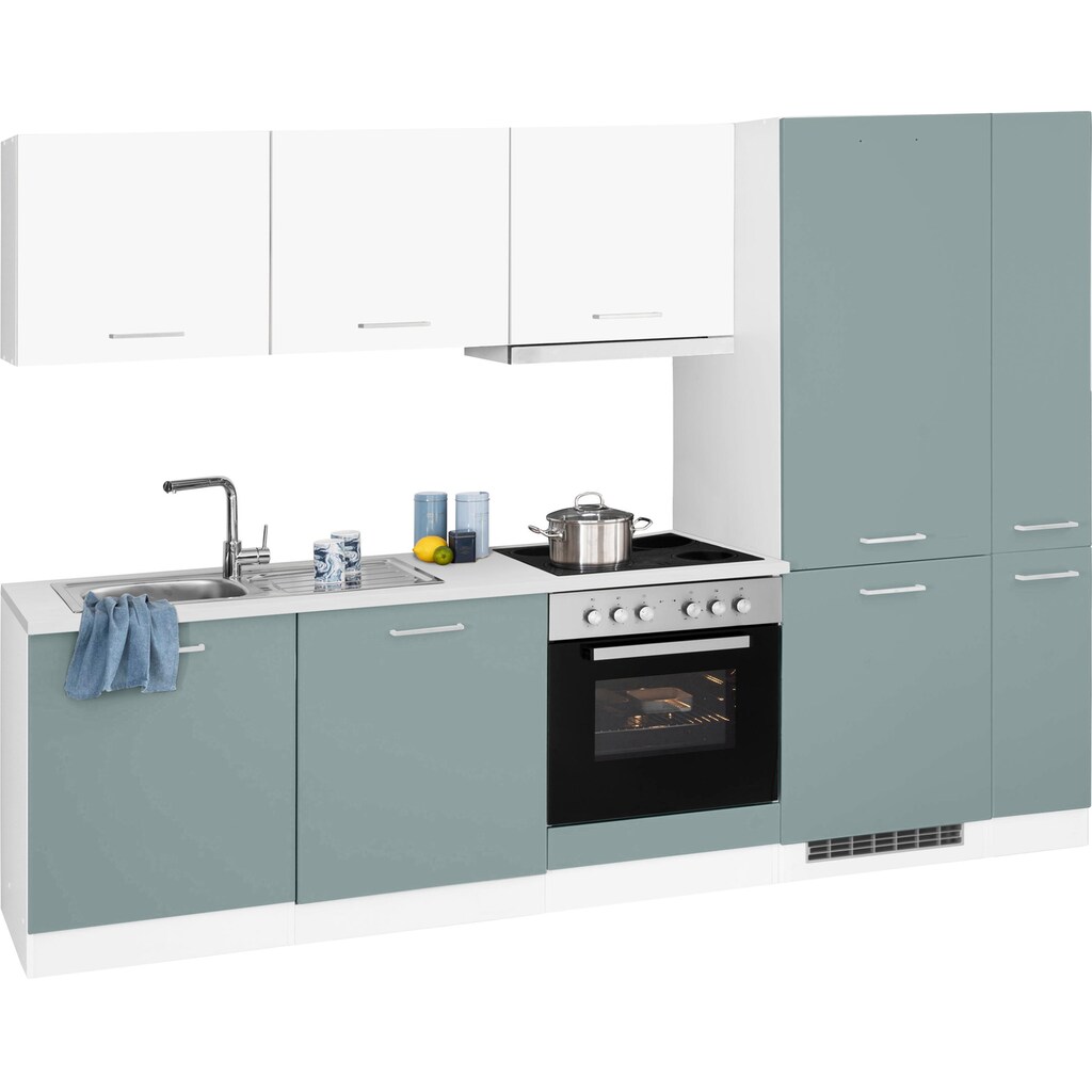 HELD MÖBEL Küchenzeile »Visby«, mit E-Geräten, Breite 270 cm