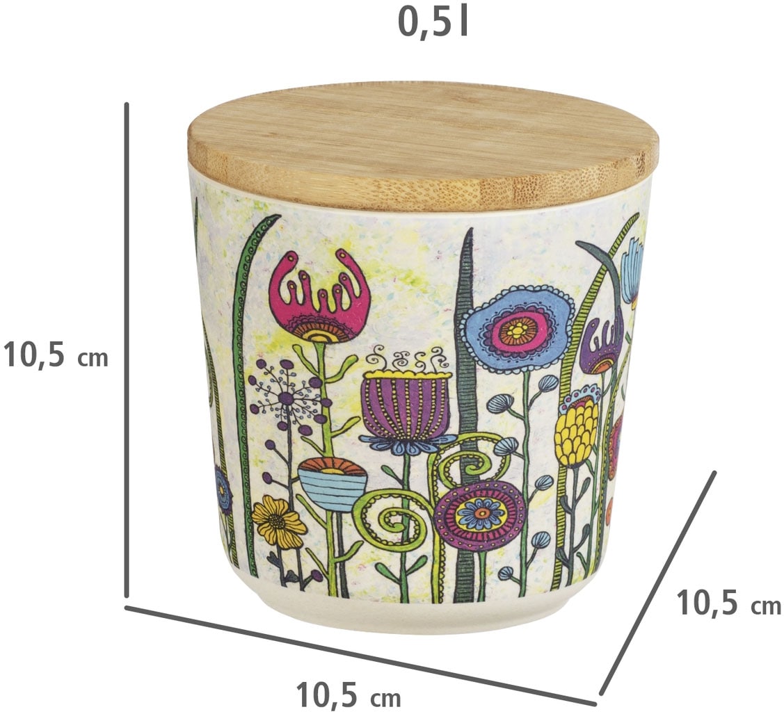 WENKO Aufbewahrungsdose »Modell Garden« aus Biokunststoff, mit Bambusdeckel, FSC-zertifiziert