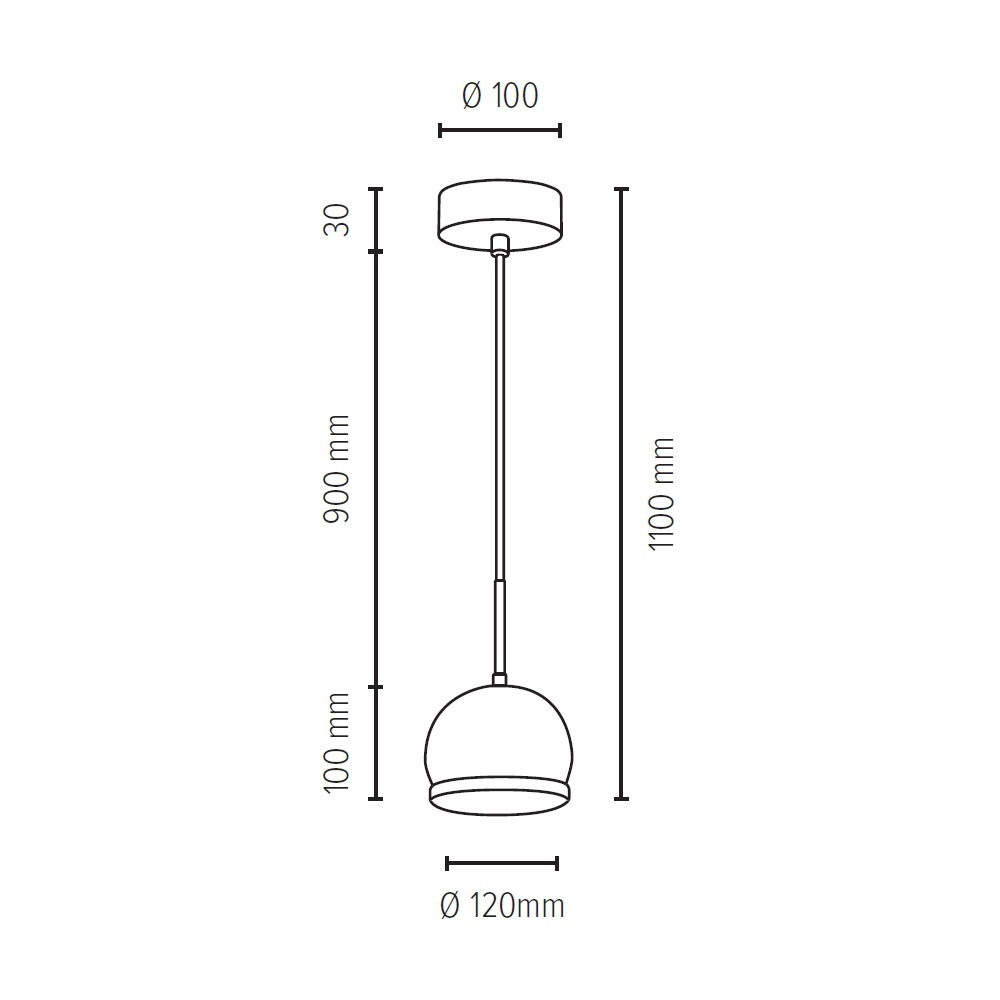 SPOT Light Pendelleuchte »BALL WOOD«, 1 flammig-flammig, Hängeleuchte, Inklusive LED-Leuchtmittel, Eichenholz, flexible Spots