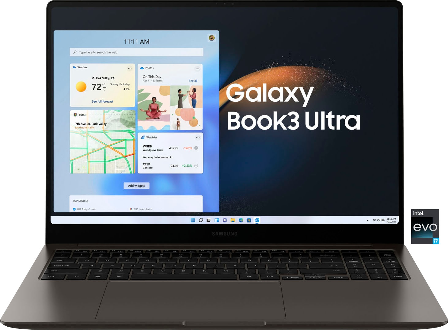 Samsung Notebook »Galaxy Book3 Ultra«, 40,62 cm, / 16 Zoll, Intel, Core i7, GeForce RTX 4050, 512 GB SSD