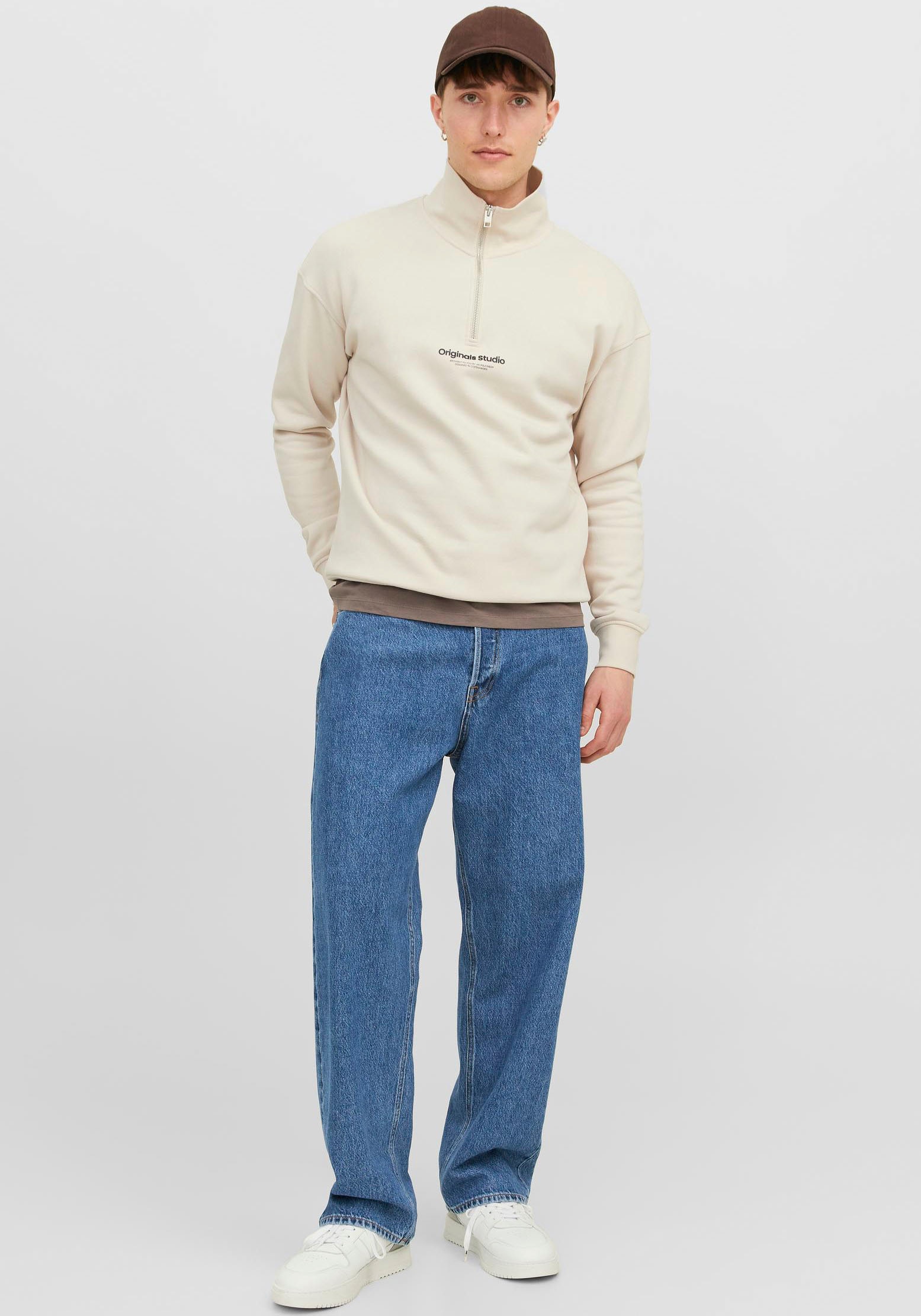 Jack & Jones Relax-fit-Jeans »JJIALEX mit cleanem Look und Taschenvielfalt«, mit Gürtelschlaufen