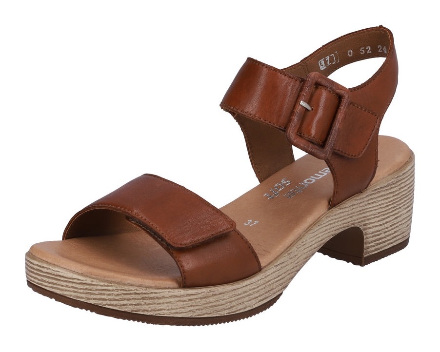 Sandalette »ELLE-Collection«, Blockabsatz, Sommerschuh, Sandale mit Klettverschlüssen