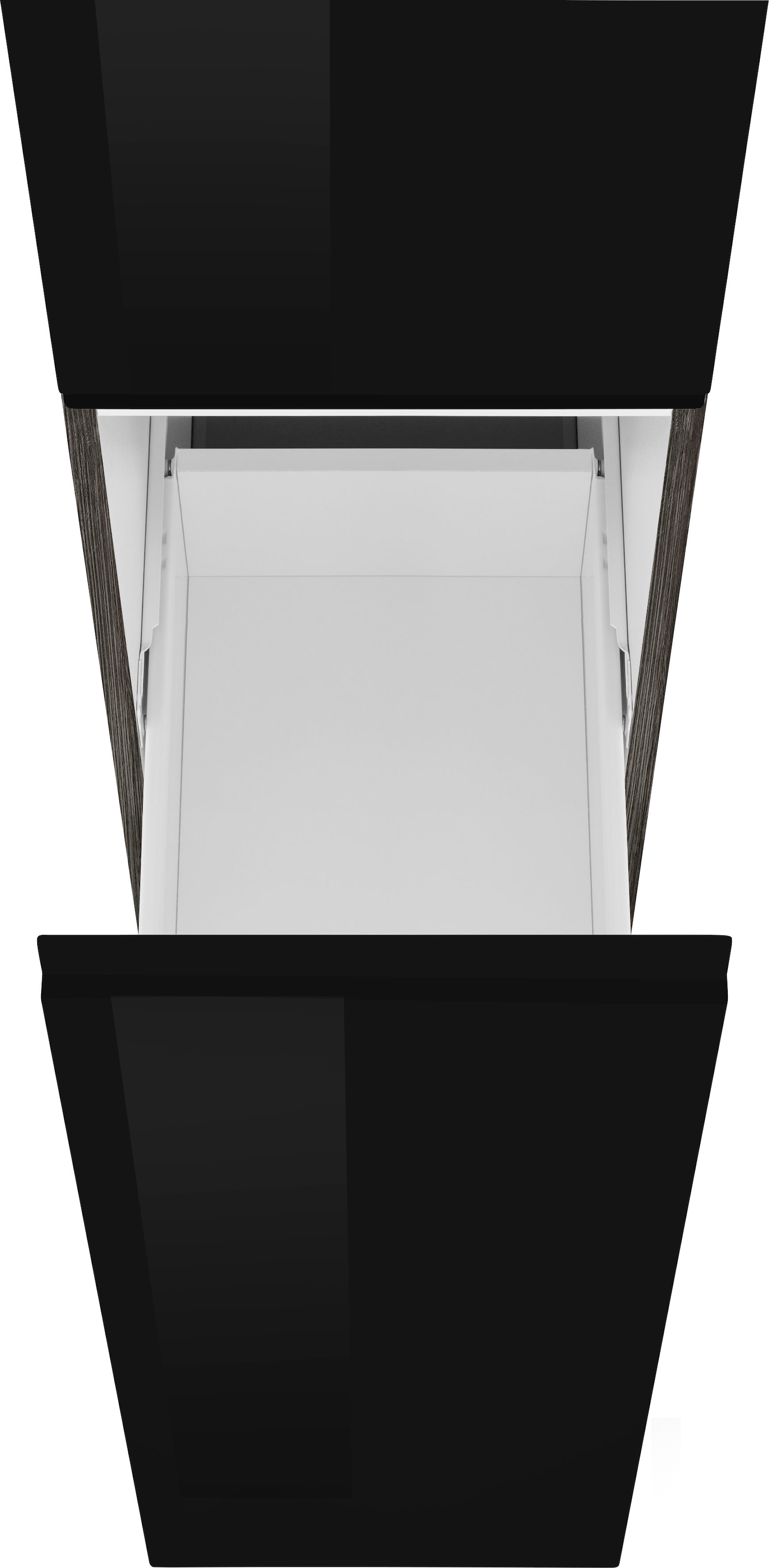 KOCHSTATION Apothekerschrank »KS-Virginia«, 200 cm hoch 30 cm breit, 2 Auszüge mit 5 Ablagen, griffloses Design