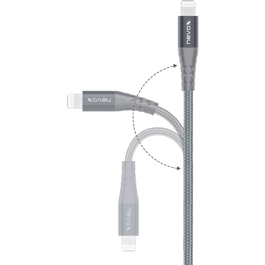nevox Smartphone-Kabel »1885«, Lightning-USB-C, 100 cm
