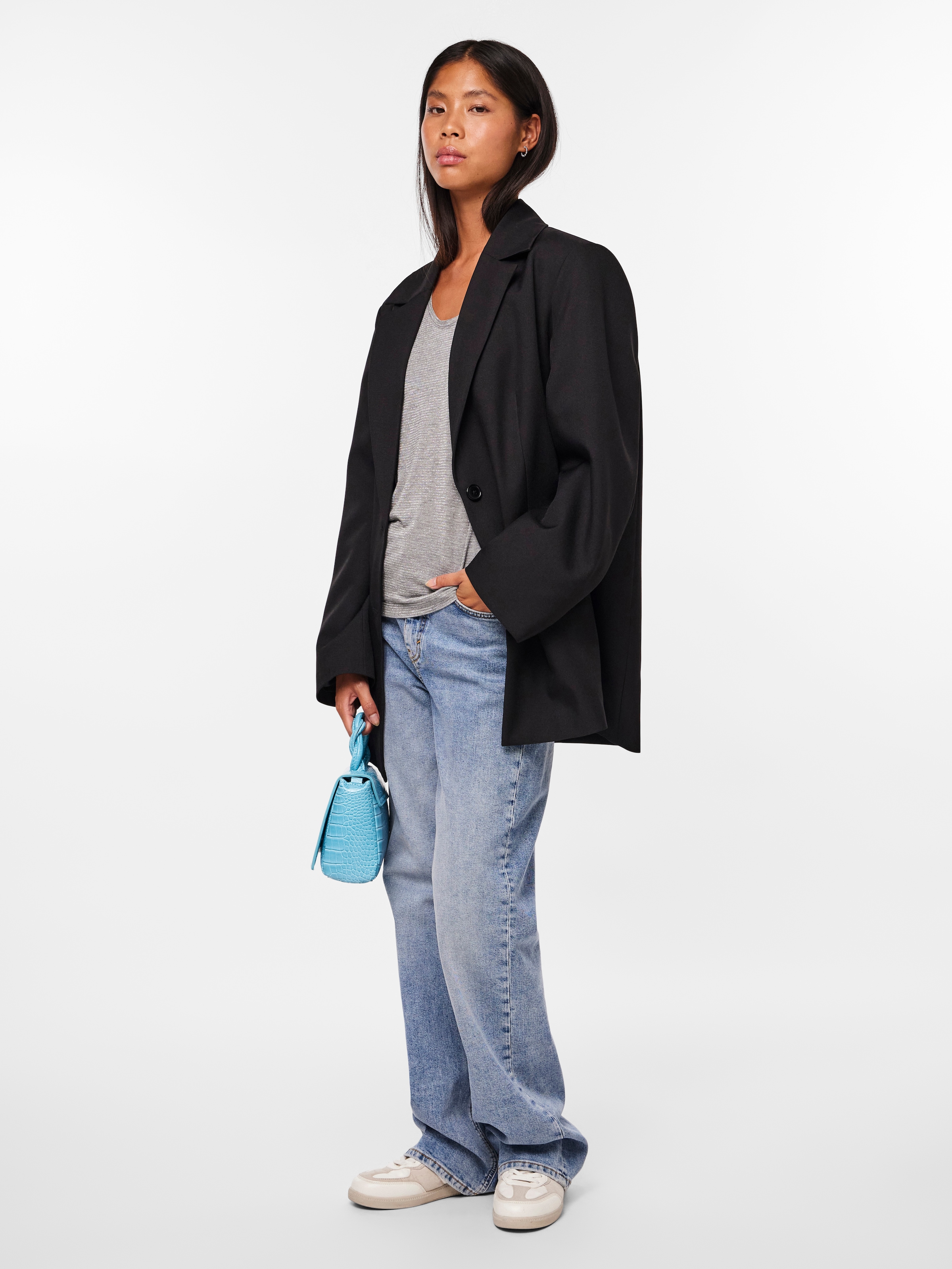 pieces Kurzarmshirt »PC BILLO« Viskosemischung, loose fit